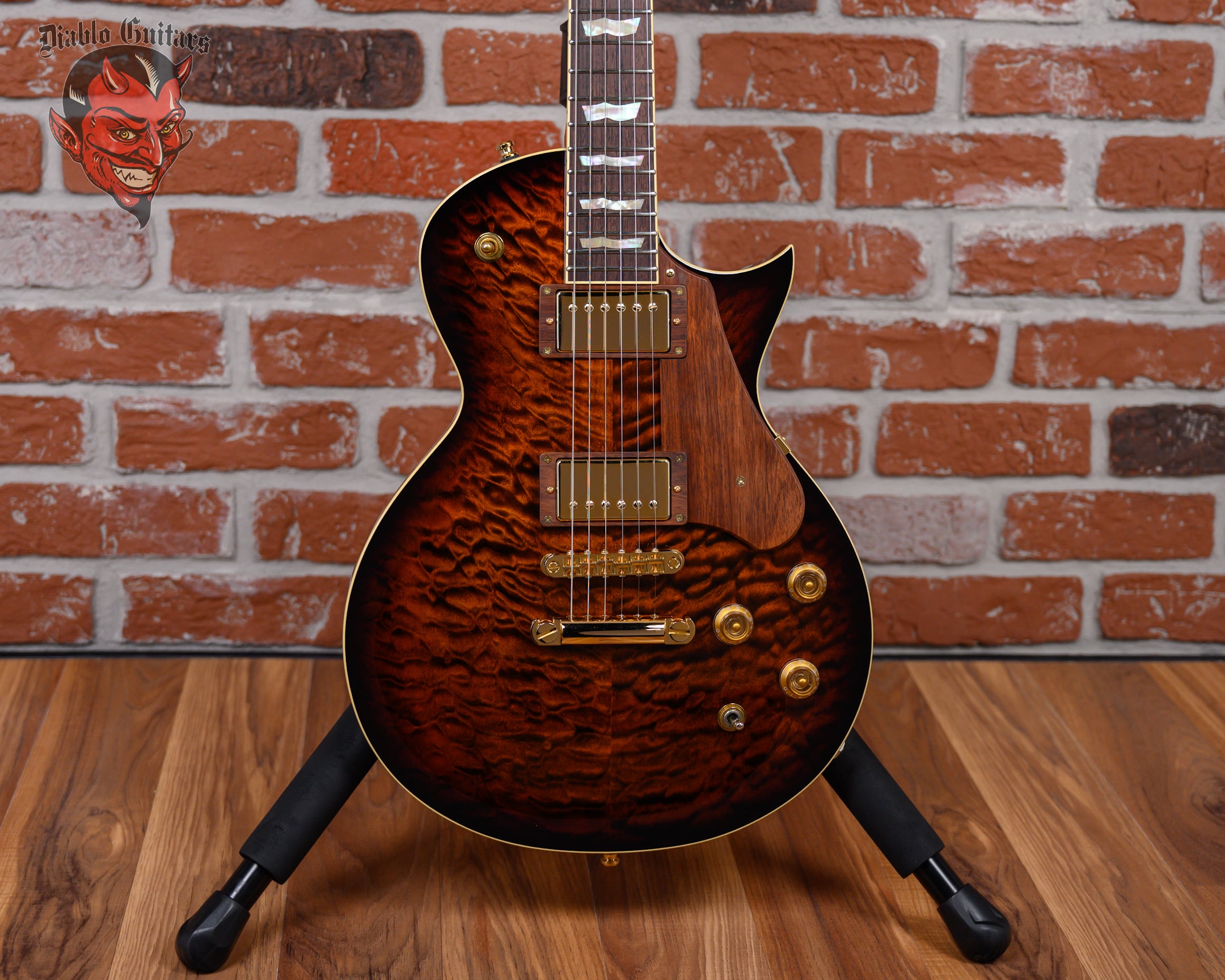 ESP Exhibition Limited Series EX16-26 Eclipse CTM Quilt Maple Top