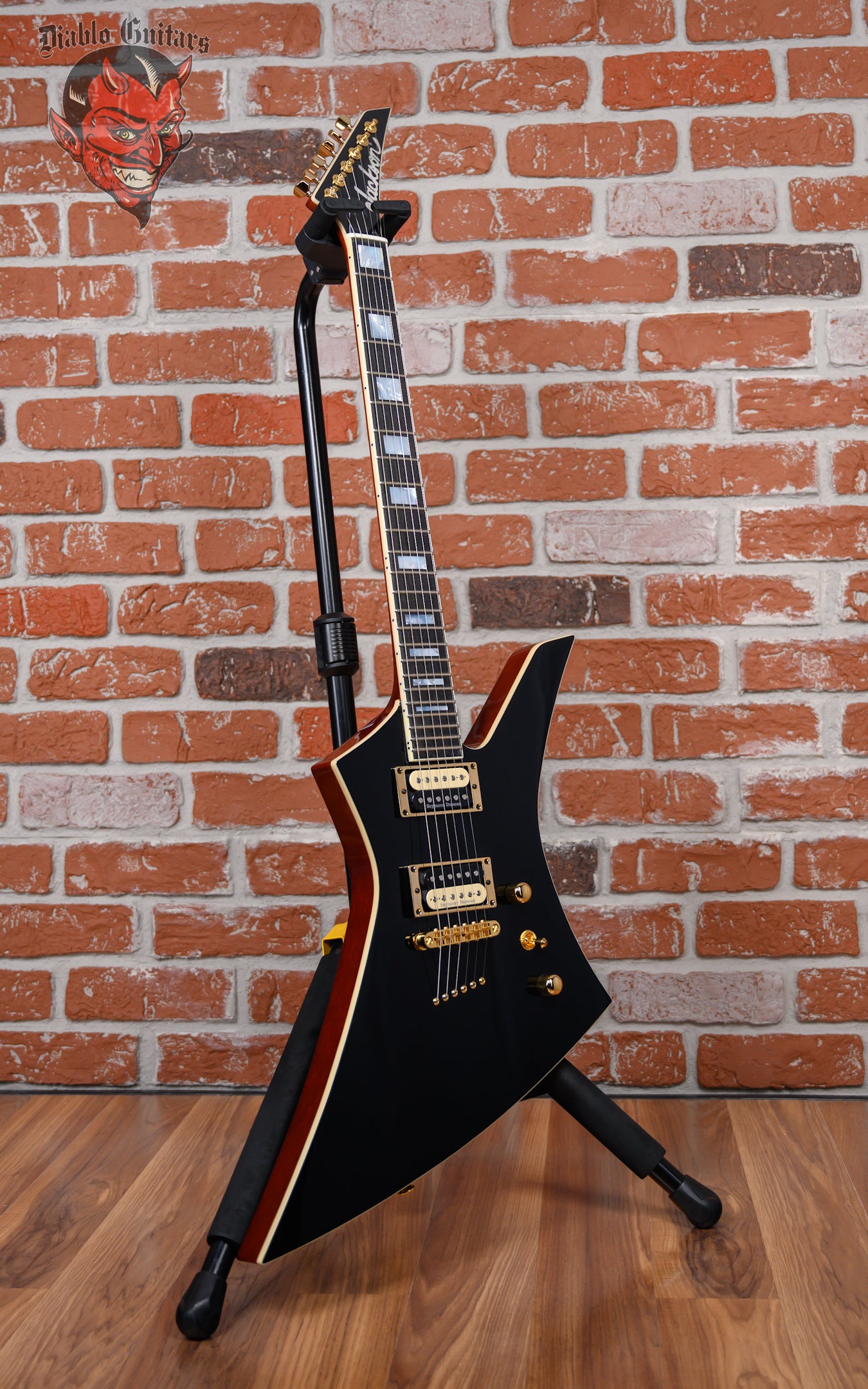 Jackson USA Custom Shop KE 2H TOM Slab Top Kelly Black and Natural