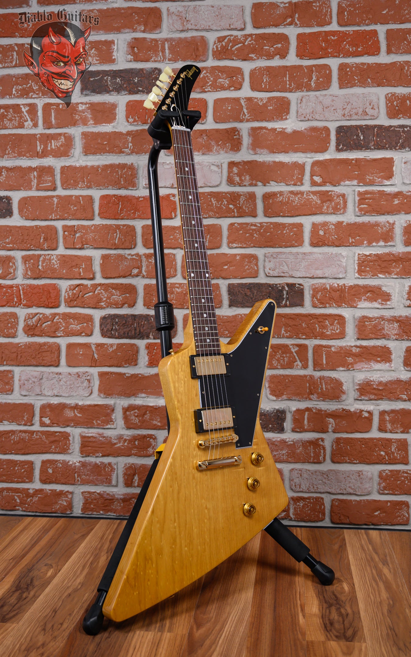 Gibson Custom Shop '58 Korina Explorer Black Guard Reissue Natural
