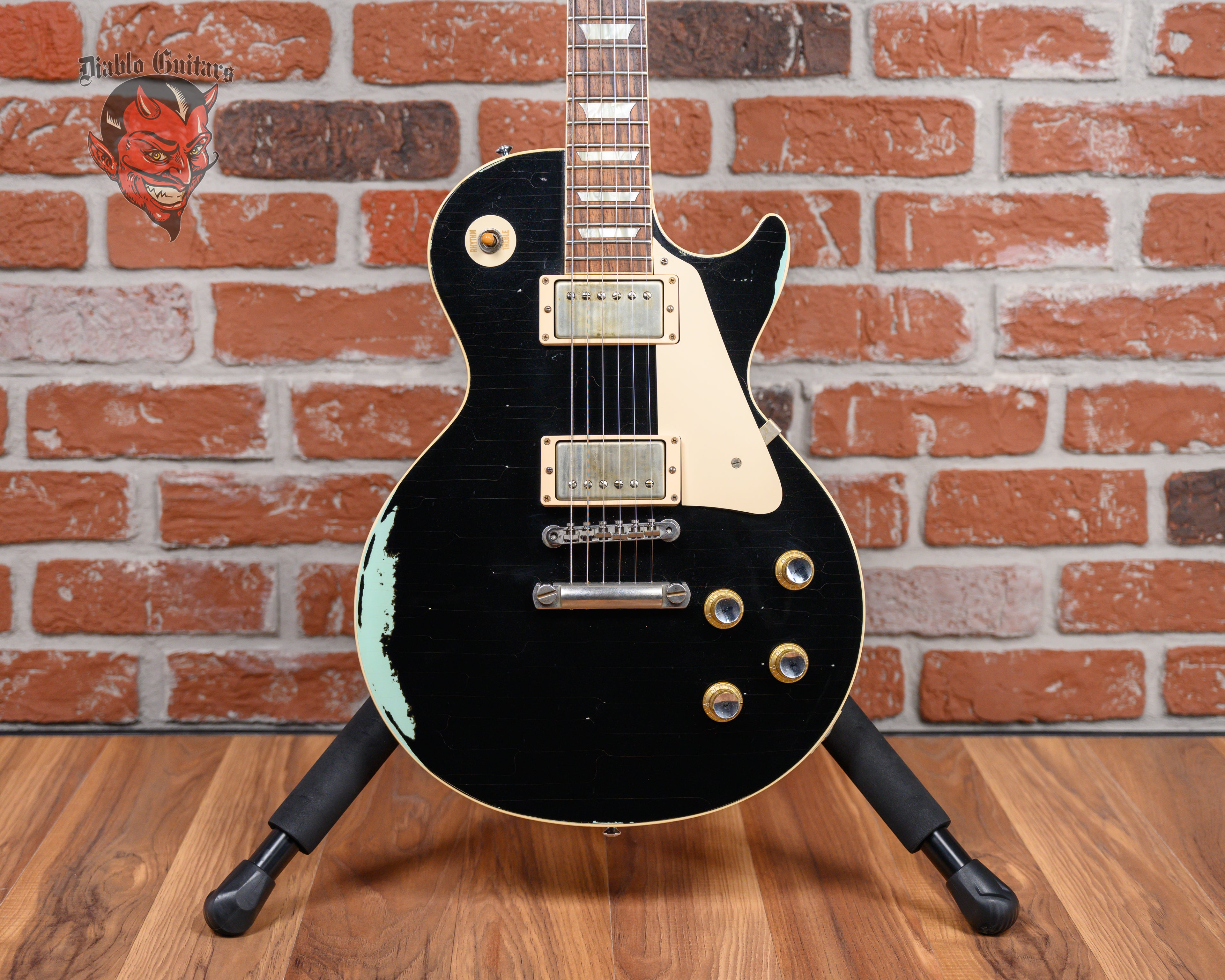 ギター Gibson Custom Shop Les Paul GC Custom Gibson Custom Shop Les Paul Standard GC '60 Aged Black Over Frost