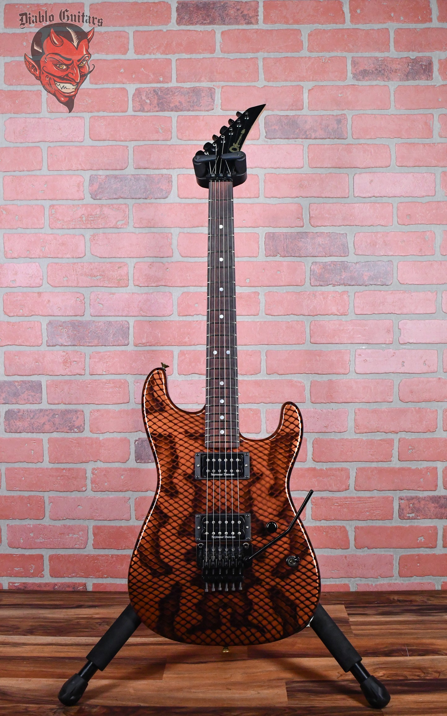 Charvel USA Limited Edition Dan Lawrence Copperhead San Dimas Reissue Snake Skin Graphic 2005 w/OHSC