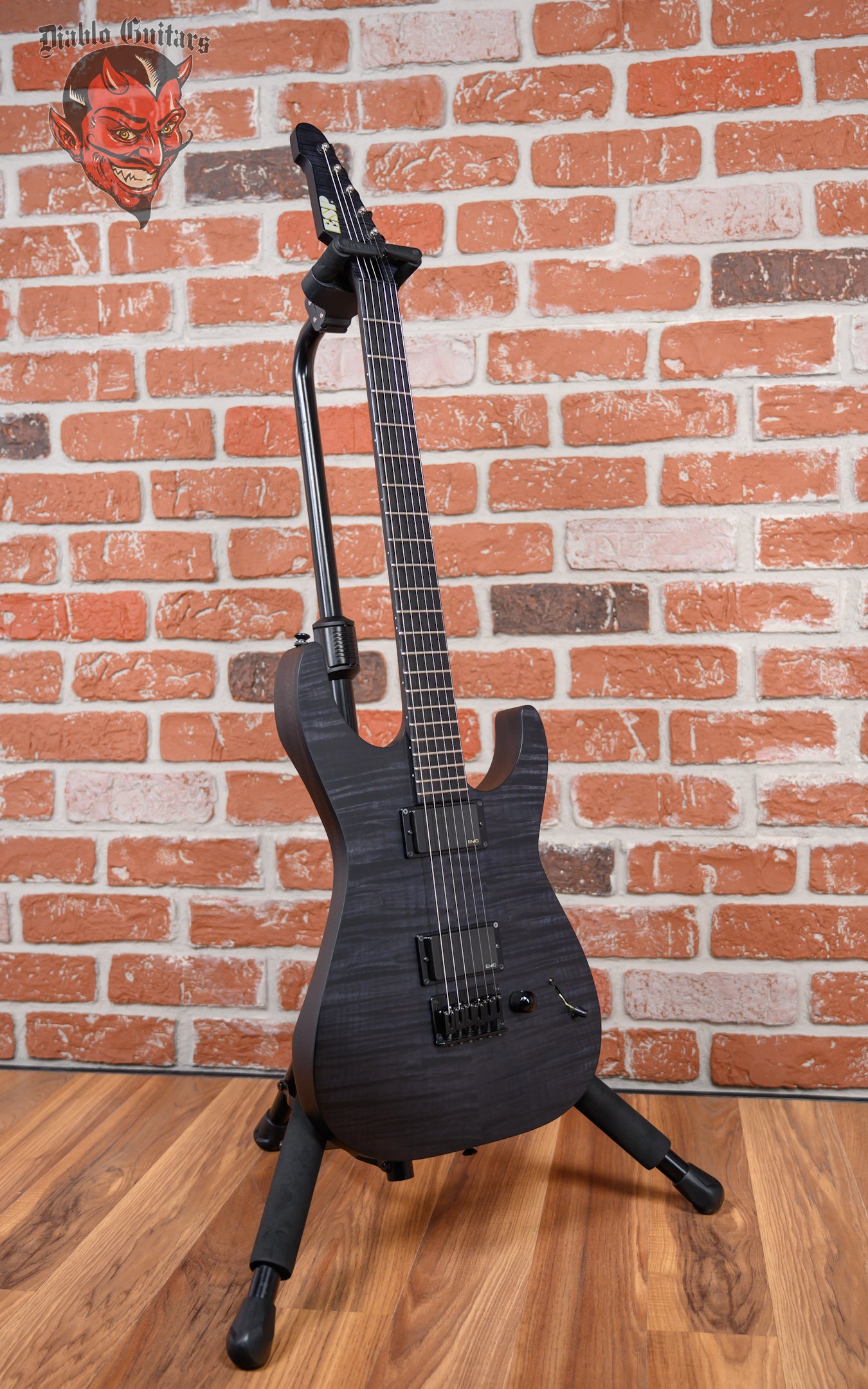 ESP Signature Series Jon Donais Flamed Maple Top See Through Black