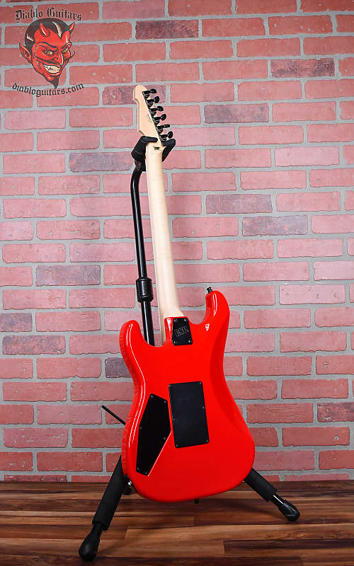 ESP Custom Shop Chris Degarmo "Cross Daggers" ST 2023 - Red With Black Cross Daggers Graphic w/OHSC (Available now!)