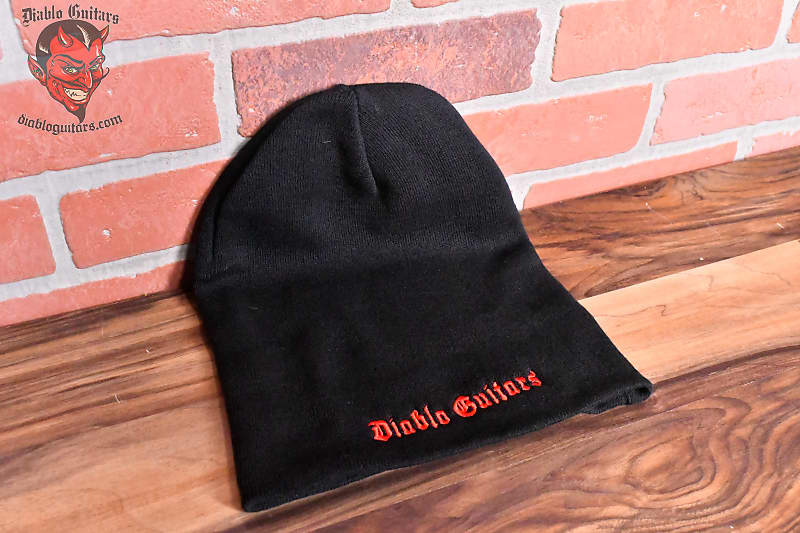 Diablo Guitars Diablo “Hood Rat” Beanie Hat - Black w/Red Script