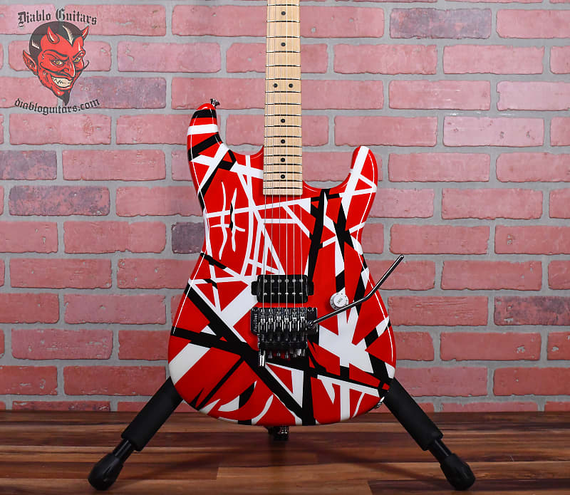 Charvel USA EVH Art Series Red / White / Black Stripes 2005 w/OHSC