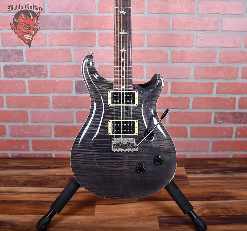 PRS Custom 24 Flame Maple 10 Top Transparent Grey Black 1997 w/OHSC –  Diablo Guitars