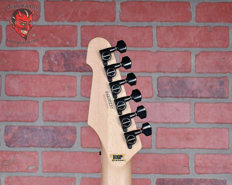 ESP Custom Shop Chris Degarmo "Cross Daggers" ST 2023 - Red With Black Cross Daggers Graphic w/OHSC (Available now!)