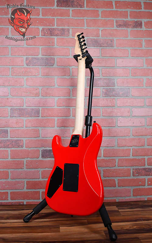 ESP Custom Shop Chris Degarmo "Cross Daggers" ST 2023 - Red With Black Cross Daggers Graphic w/OHSC (Available now!)