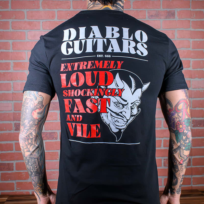 Diablo Guitars T-Shirt - Loud Fast & Vile
