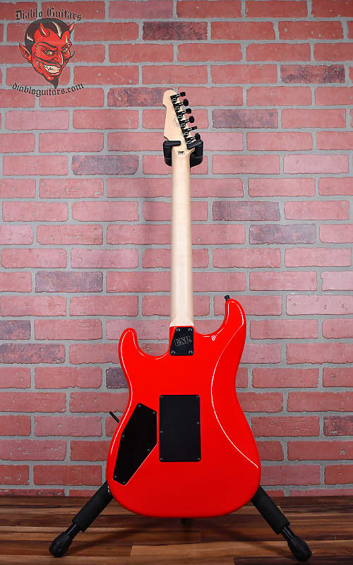 ESP Custom Shop Chris Degarmo "Cross Daggers" ST 2023 - Red With Black Cross Daggers Graphic w/OHSC (Available now!)