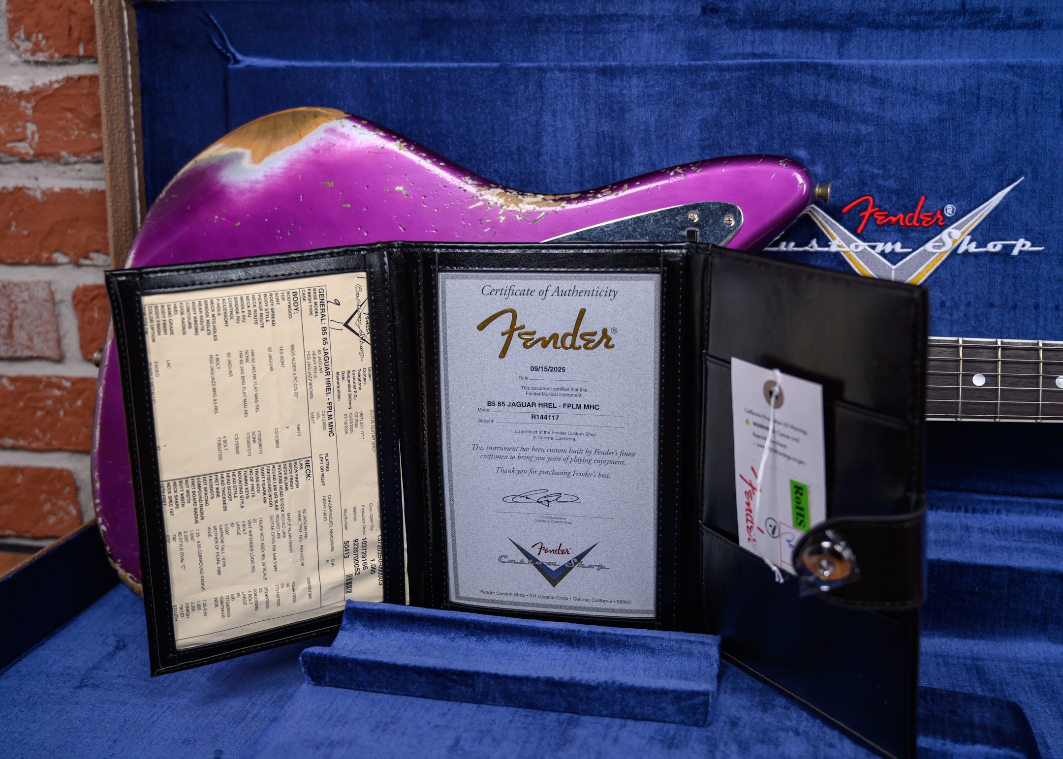 Fender Custom Shop B5 '65 Jaguar Super Heavy Relic Faded Purple