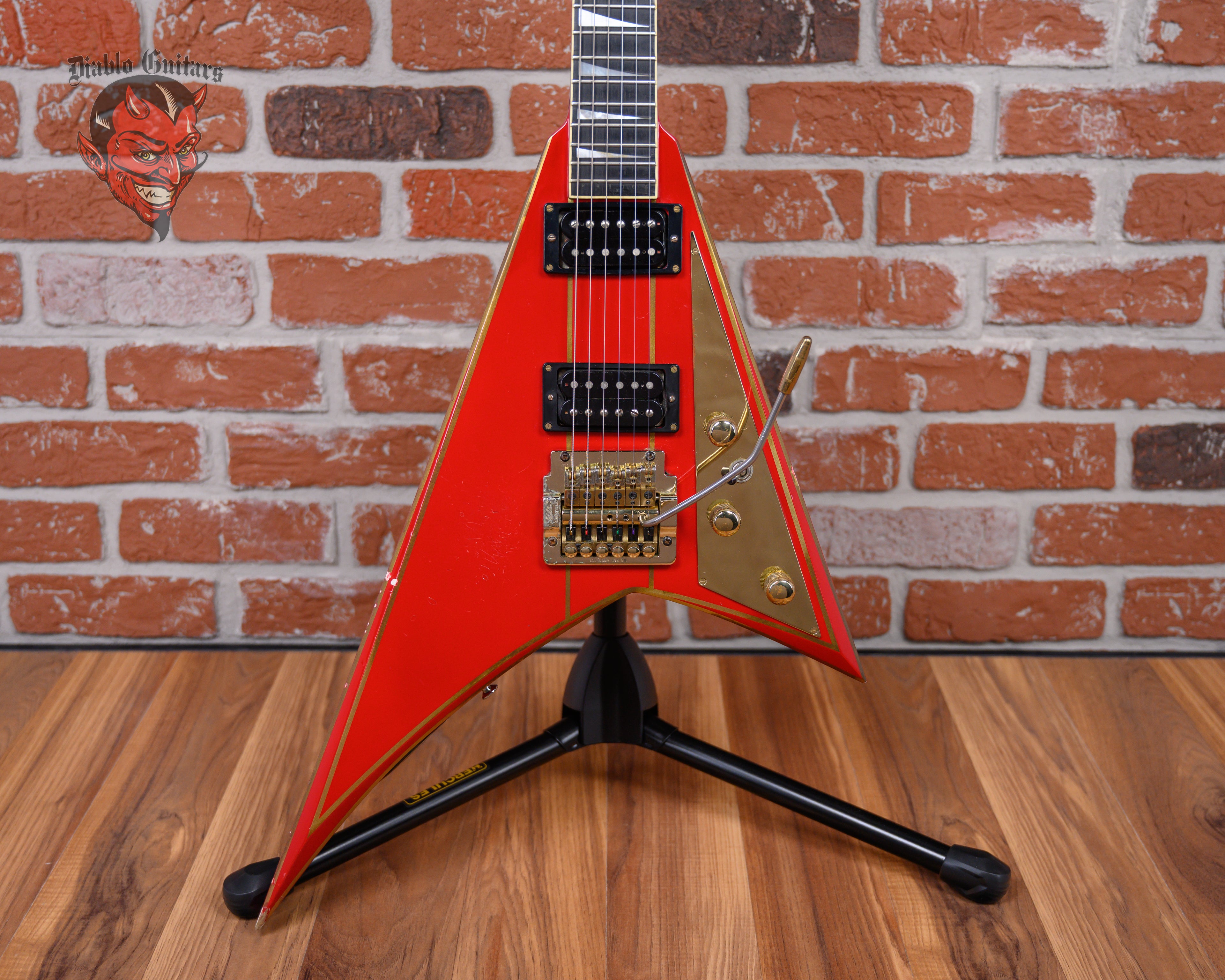 Jackson USA Custom Shop RR1 Rhoads Red w/ Gold Pinstripes 1985 w/Hard ...
