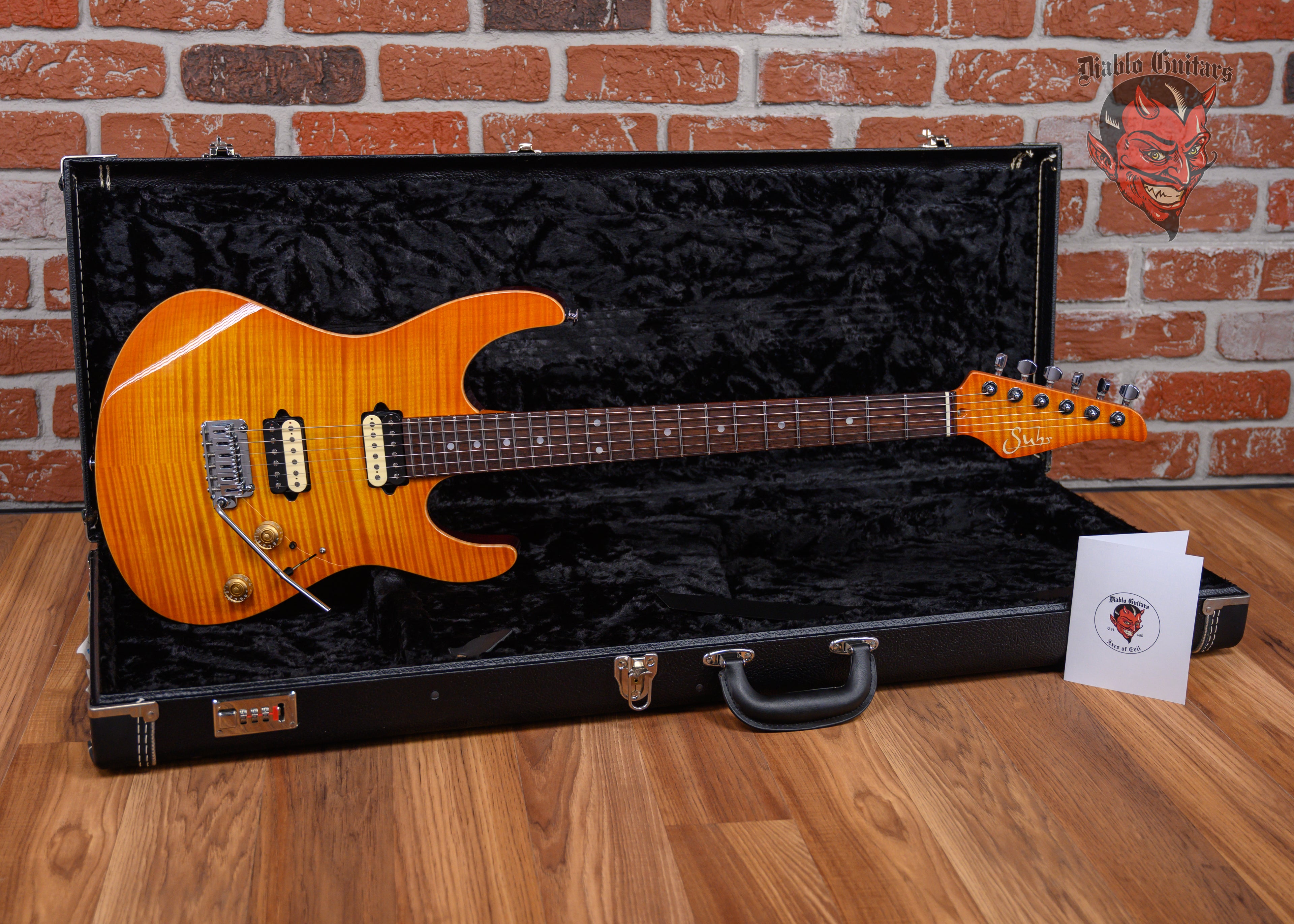 Suhr Modern Flame Maple Top Faded Honey Burst 2010 w/OHSC – Diablo Guitars