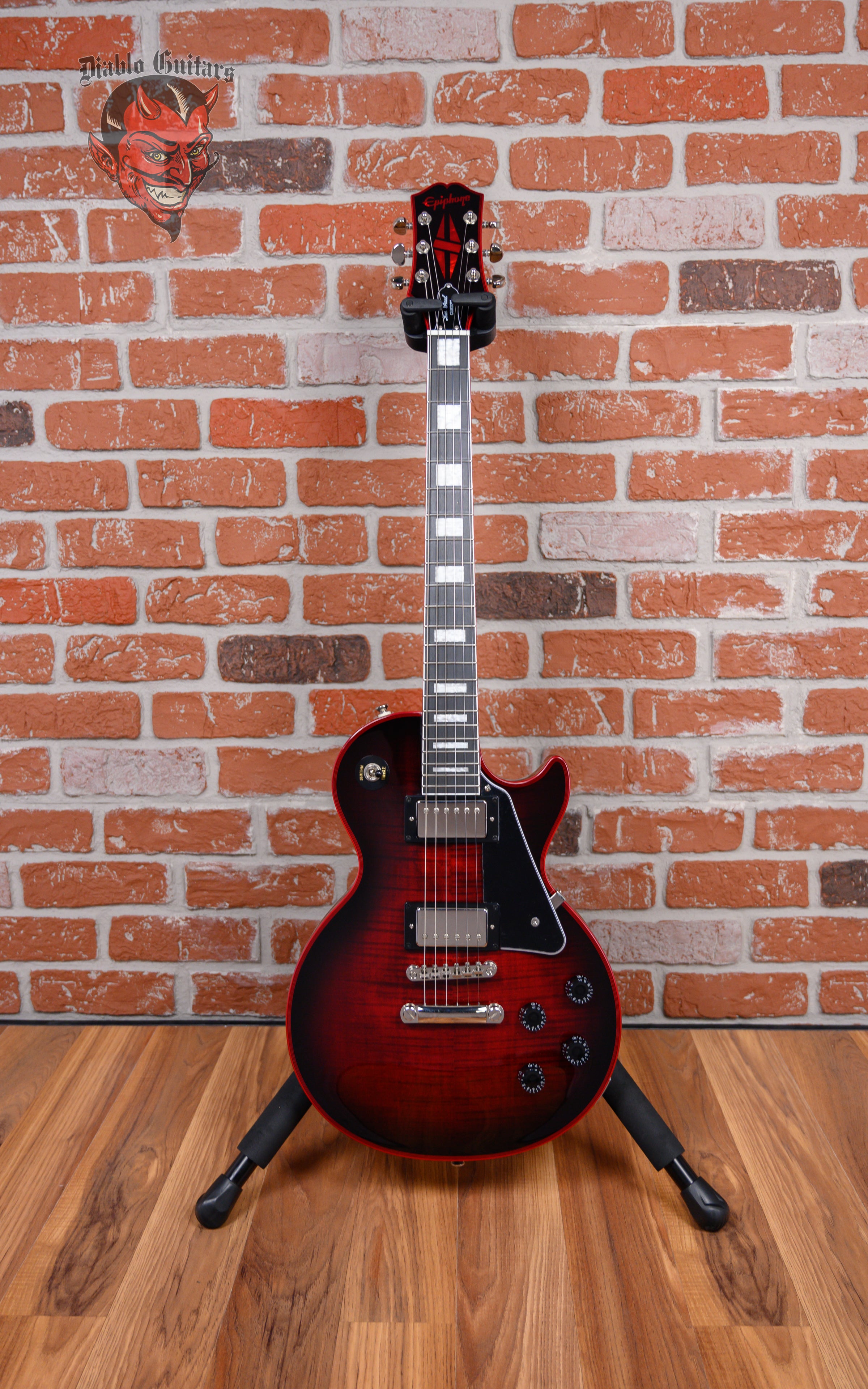 Epiphone Les Paul Custom Widow Flame Maple Top Red Burst 2024 w