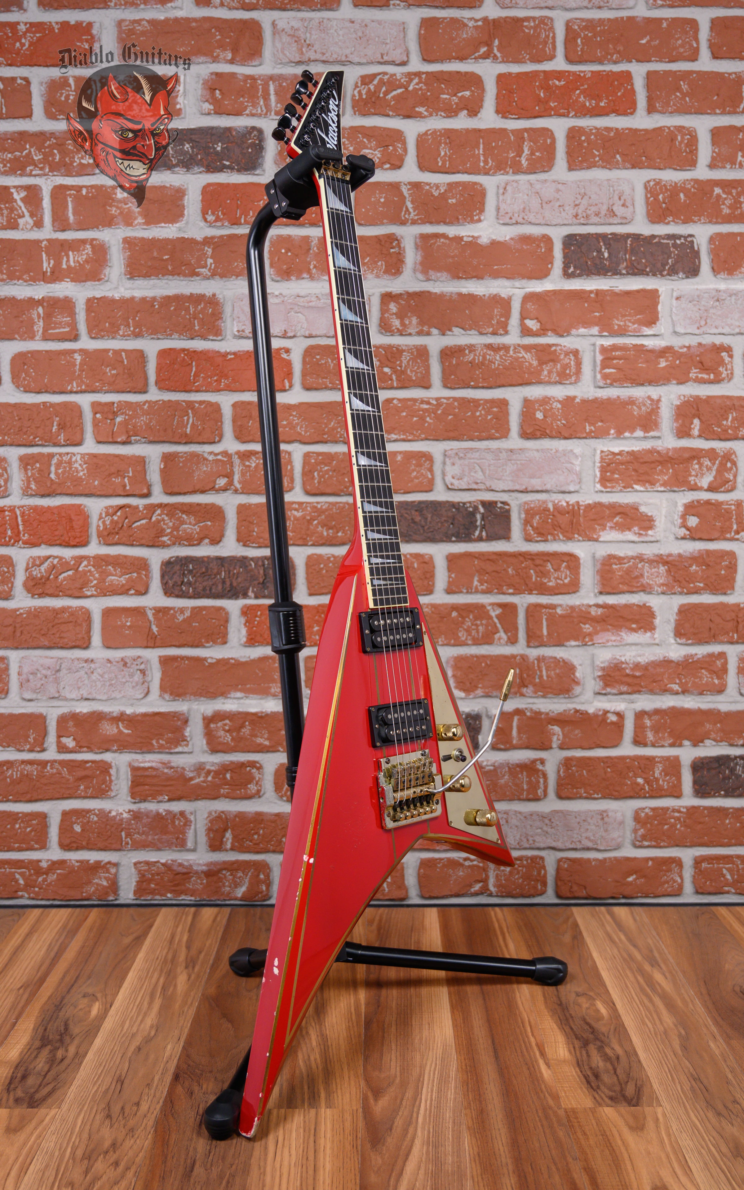 Jackson USA Custom Shop RR1 Rhoads Red w/ Gold Pinstripes 1985 w/Hard ...