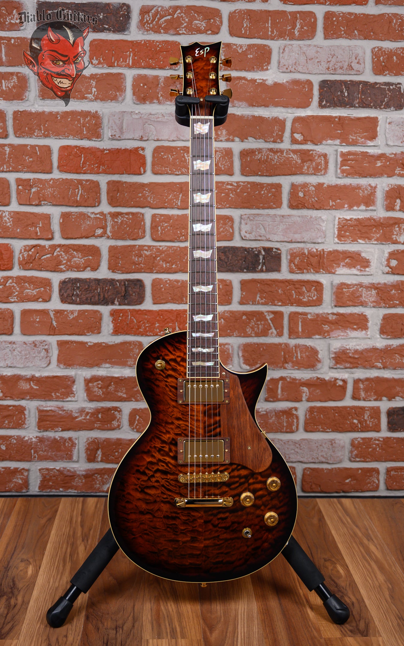 ESP Exhibition Limited Series EX16-26 Eclipse CTM Quilt Maple Top