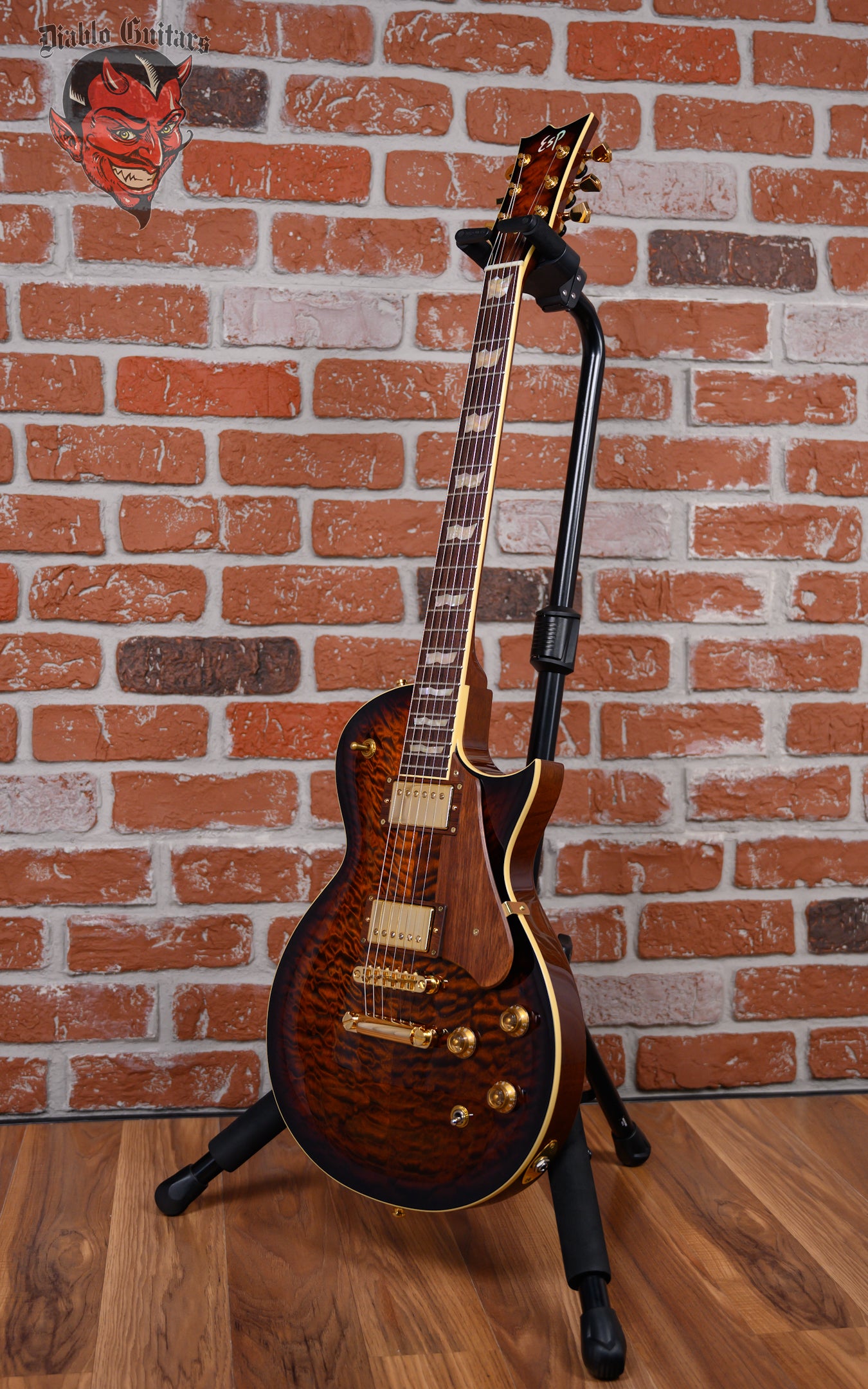 ESP Exhibition Limited Series EX16-26 Eclipse CTM Quilt Maple Top