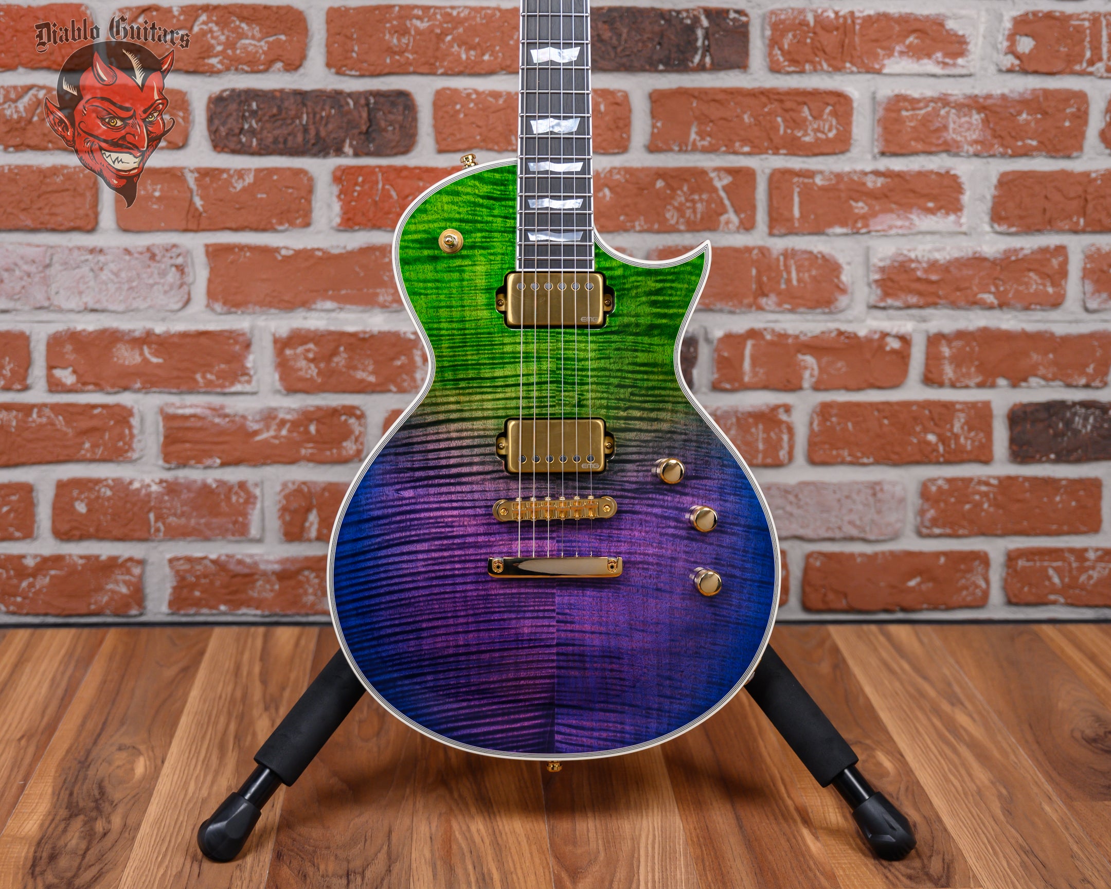 ESP Original Series Custom Shop Eclipse CTM FM Flame Maple Top in