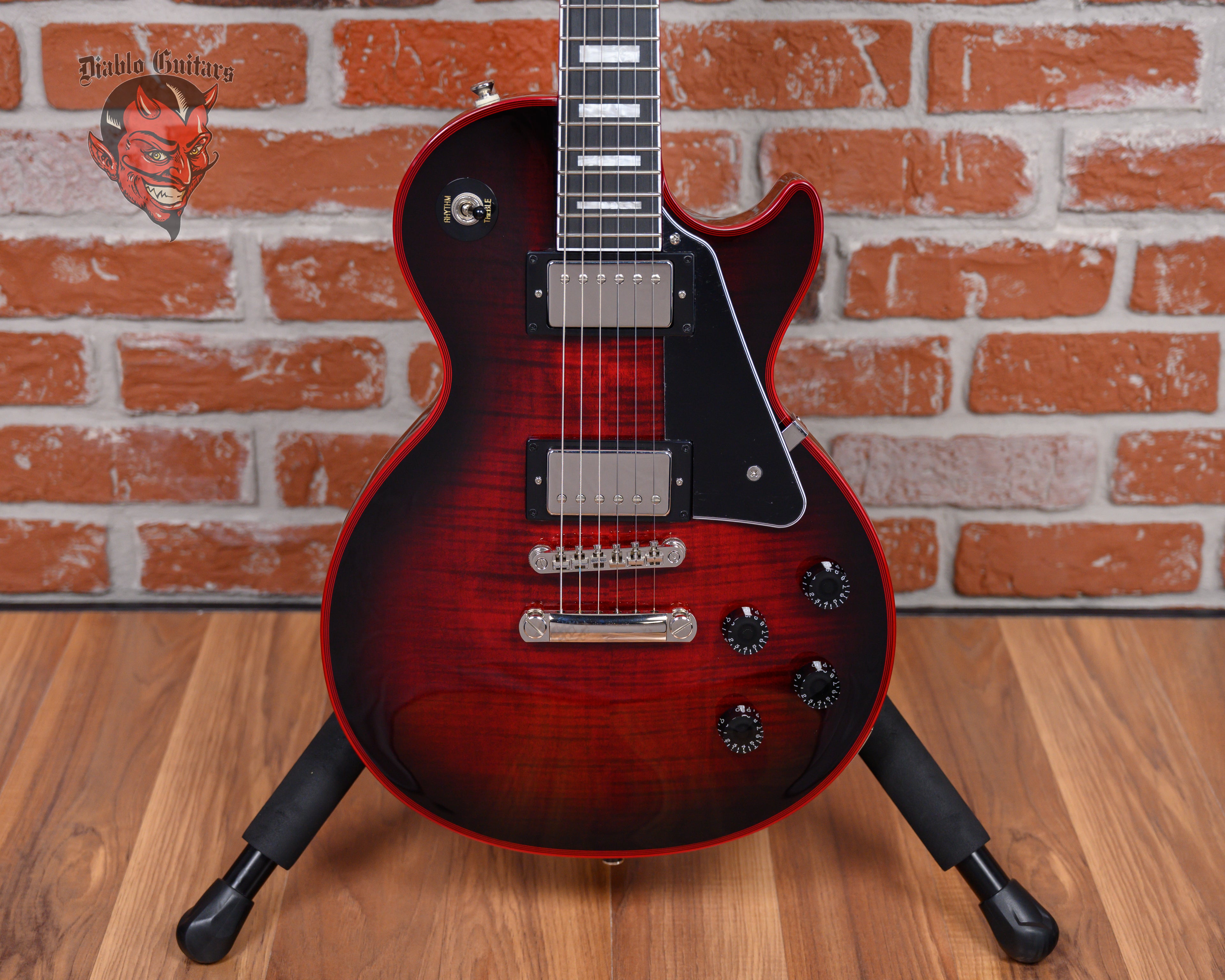 Epiphone Les Paul Custom Widow Flame Maple Top Red Burst 2024 w