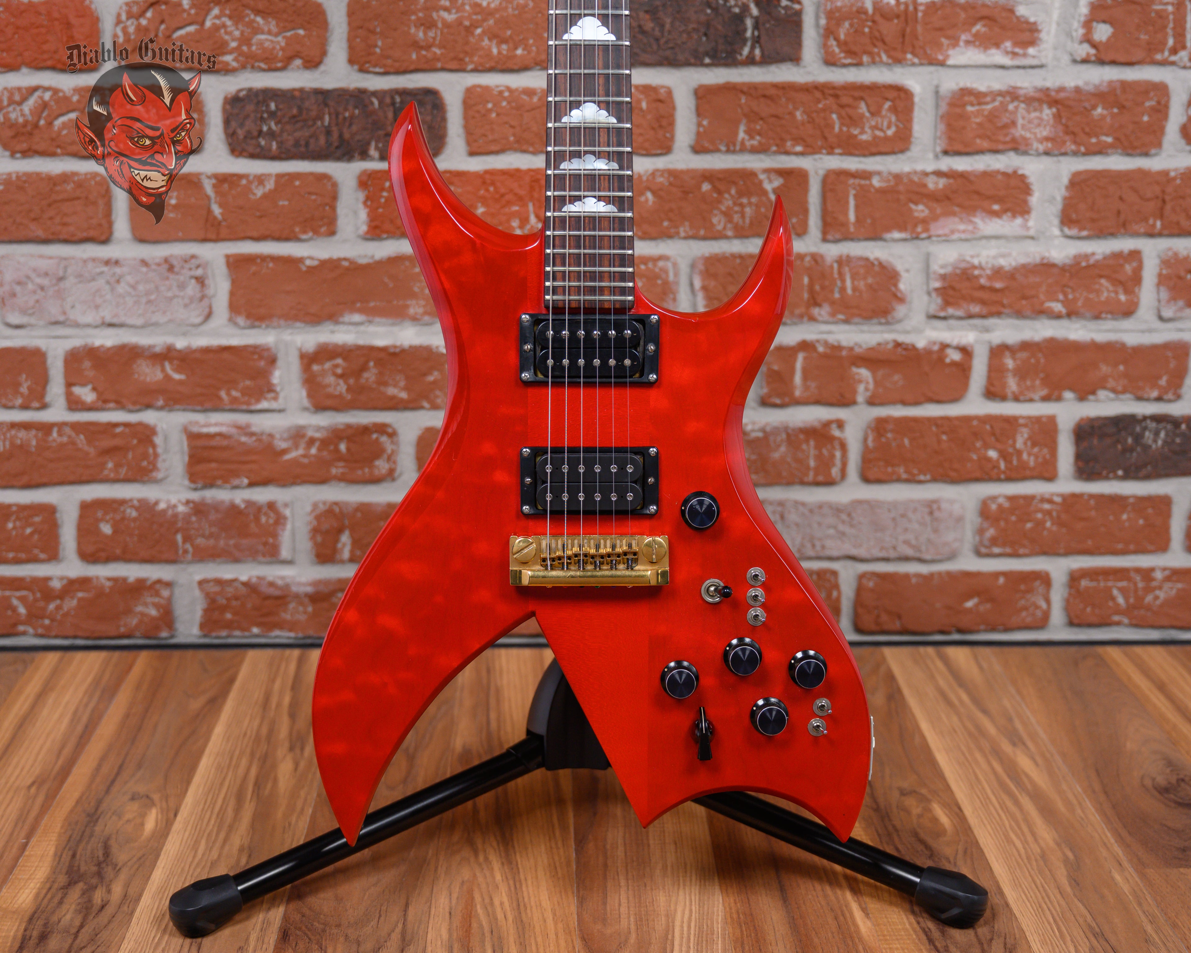 B.C. Rich Bich Six Transparent Red 1984 w/Hard Shell Case – Diablo