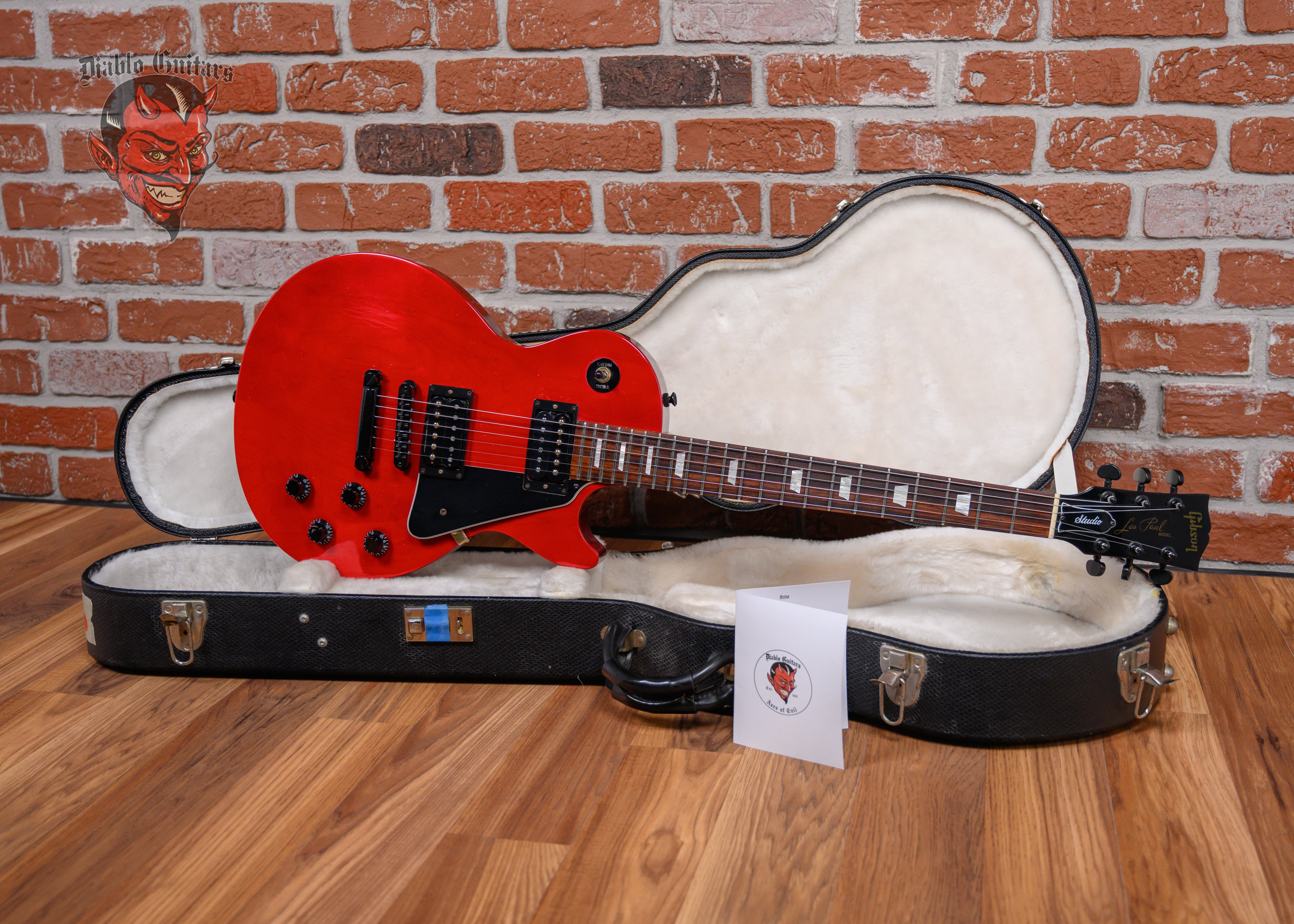 Gibson Les Paul Studio Plain Maple Top Transparent Red 1999 w/OHSC