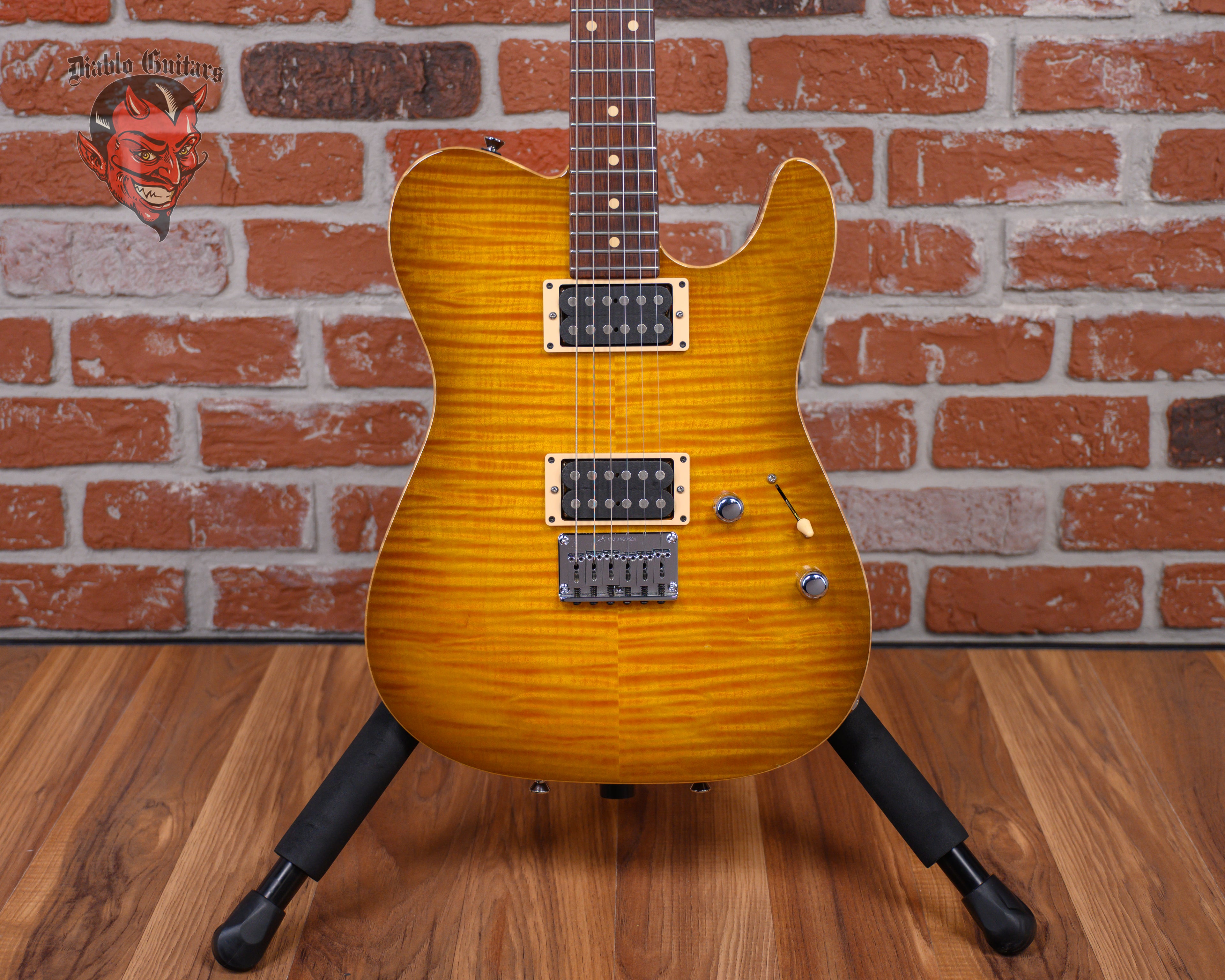 Tom Anderson Guitarworks Cobra Flame Maple Top Tobacco Fade 2000 w/OHS ...