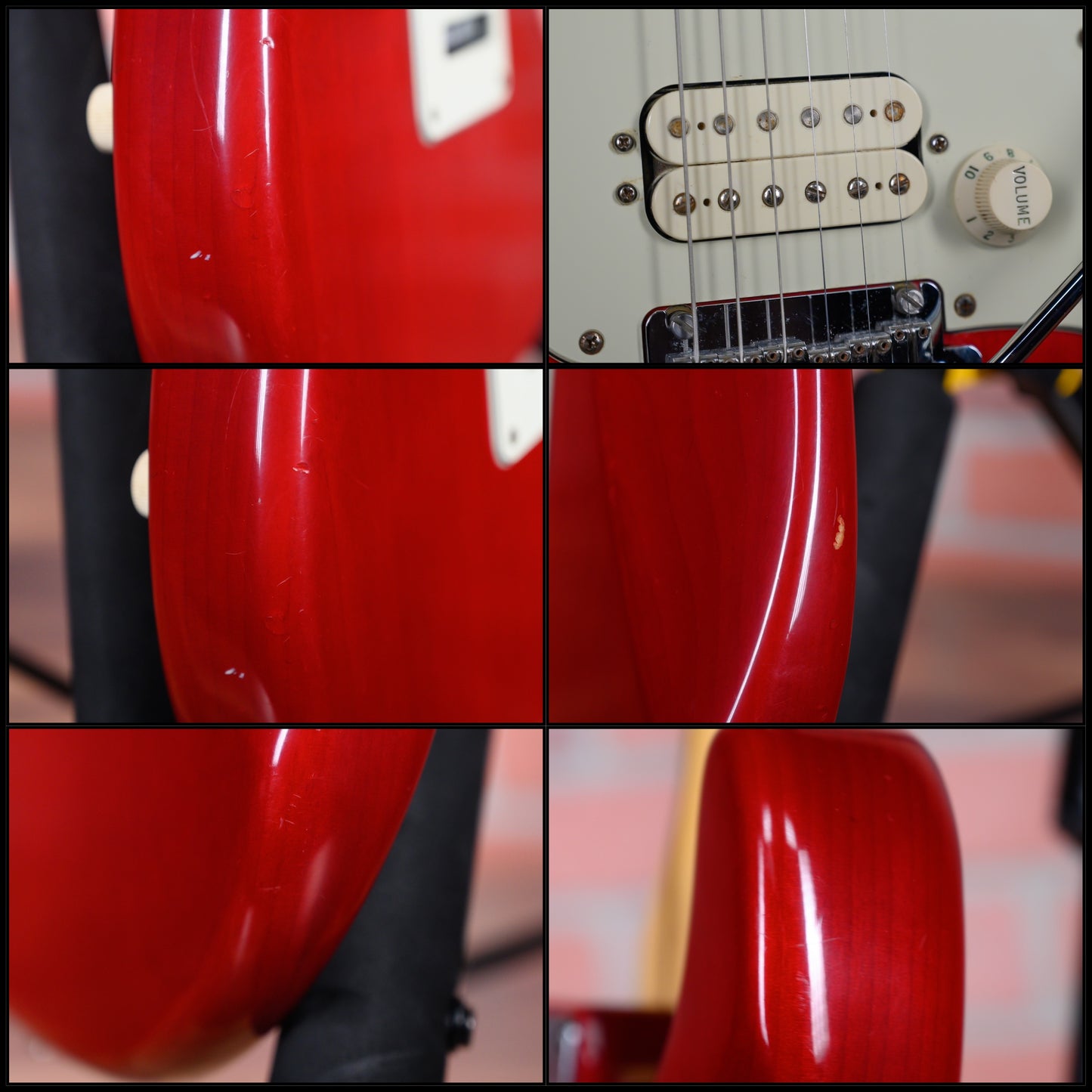 Fender American Deluxe Fat Stratocaster HSS with Rosewood Fretboard Crimson Transparent 1999 w/OHSC