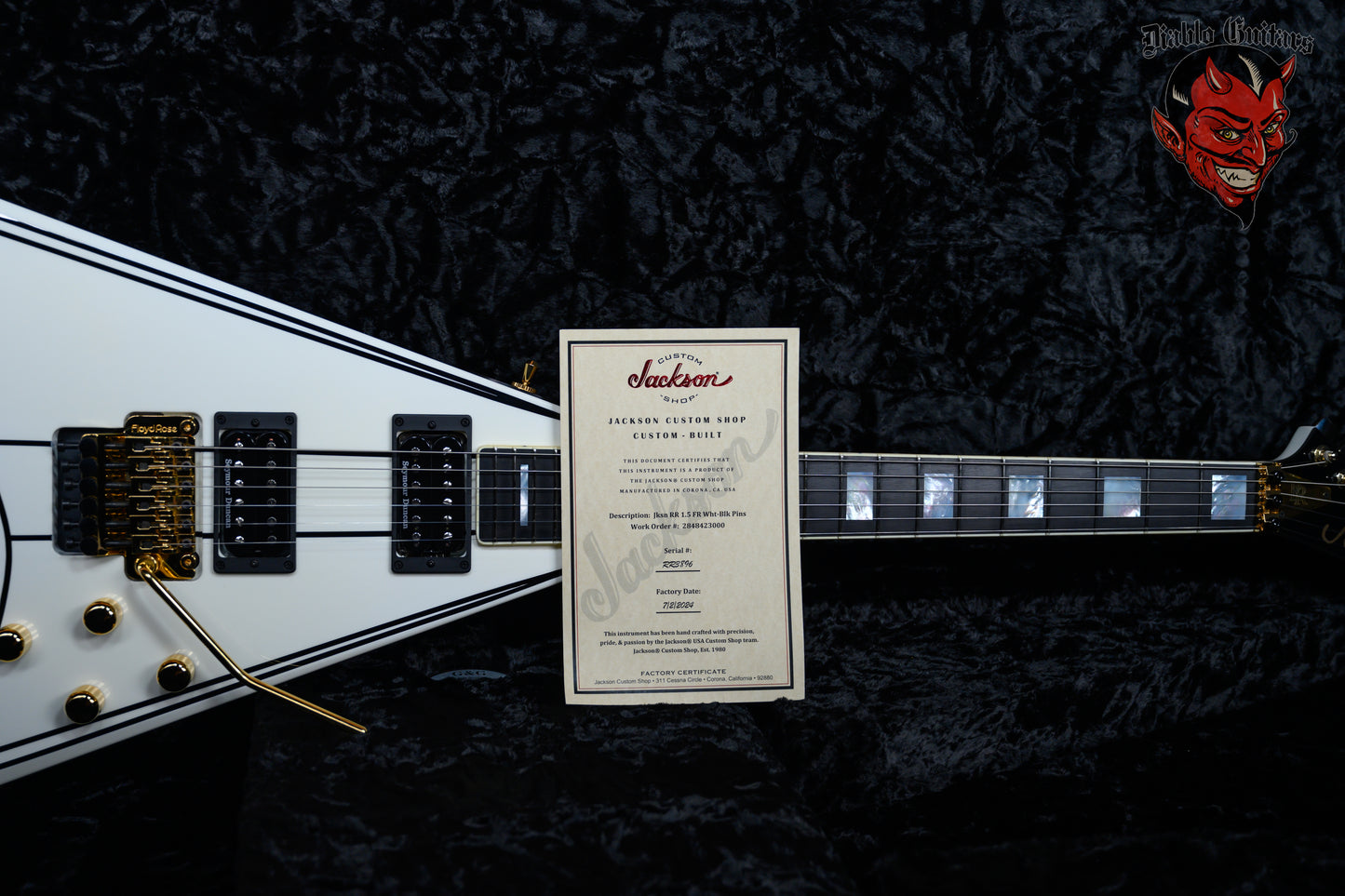 Jackson USA Custom Shop RR1.5 Rhoads White with Black Pin Stripes 2024 w/OHSC