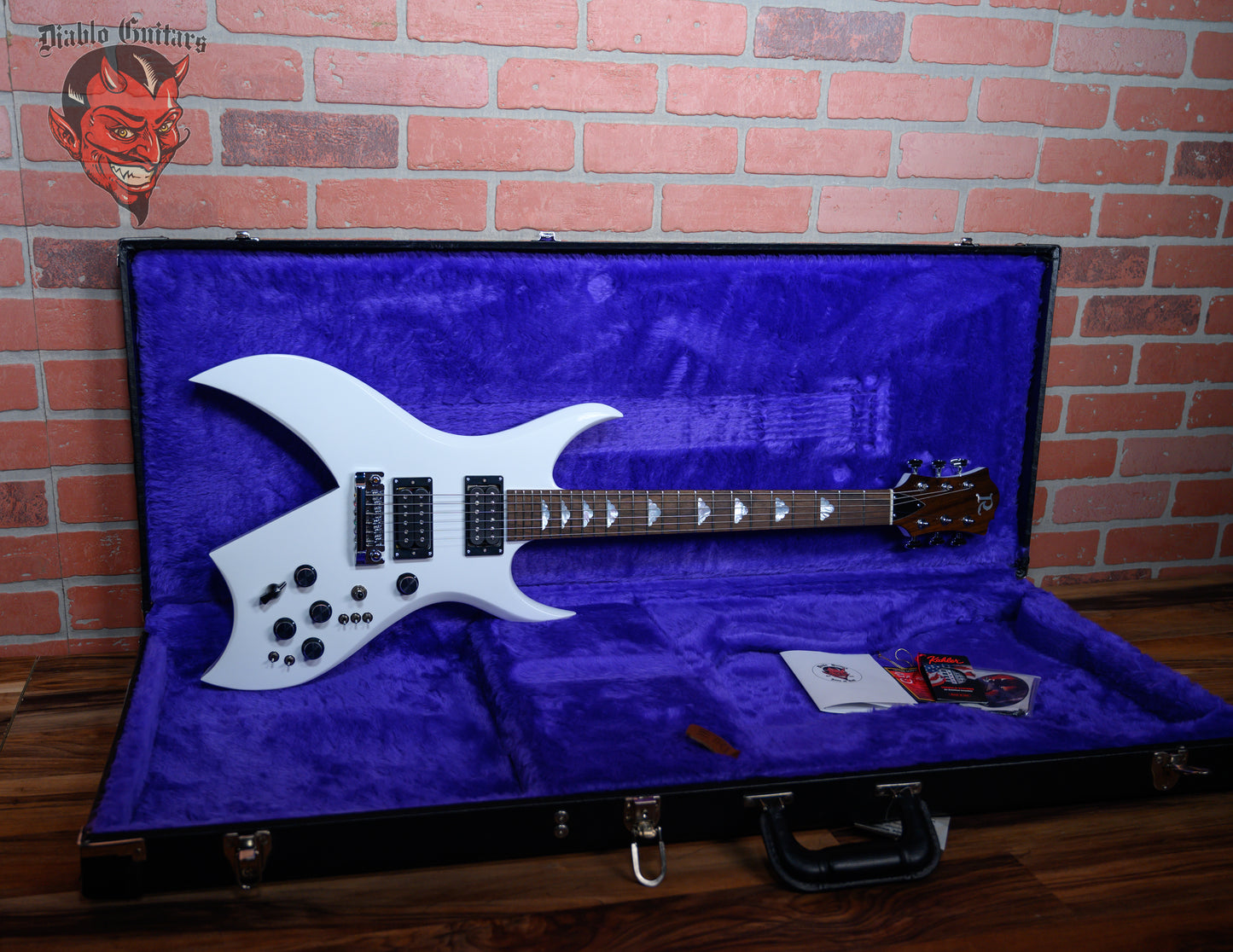 B.C. Rich USA Rich Bich Standard Glitter Rock White Built by Neal Moser in 2023 w/OHSC