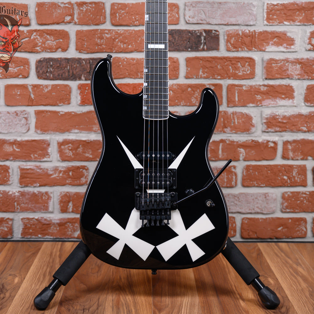 ESP Custom Shop Chris Degarmo "Cross Daggers" ST Black With White Cross Daggers Graphic 2025 w/OHSC (Available now!