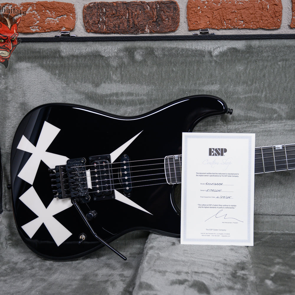 
                      
                        ESP Custom Shop Chris Degarmo "Cross Daggers" ST Black With White Cross Daggers Graphic 2025 w/OHSC (Available now!
                      
                    