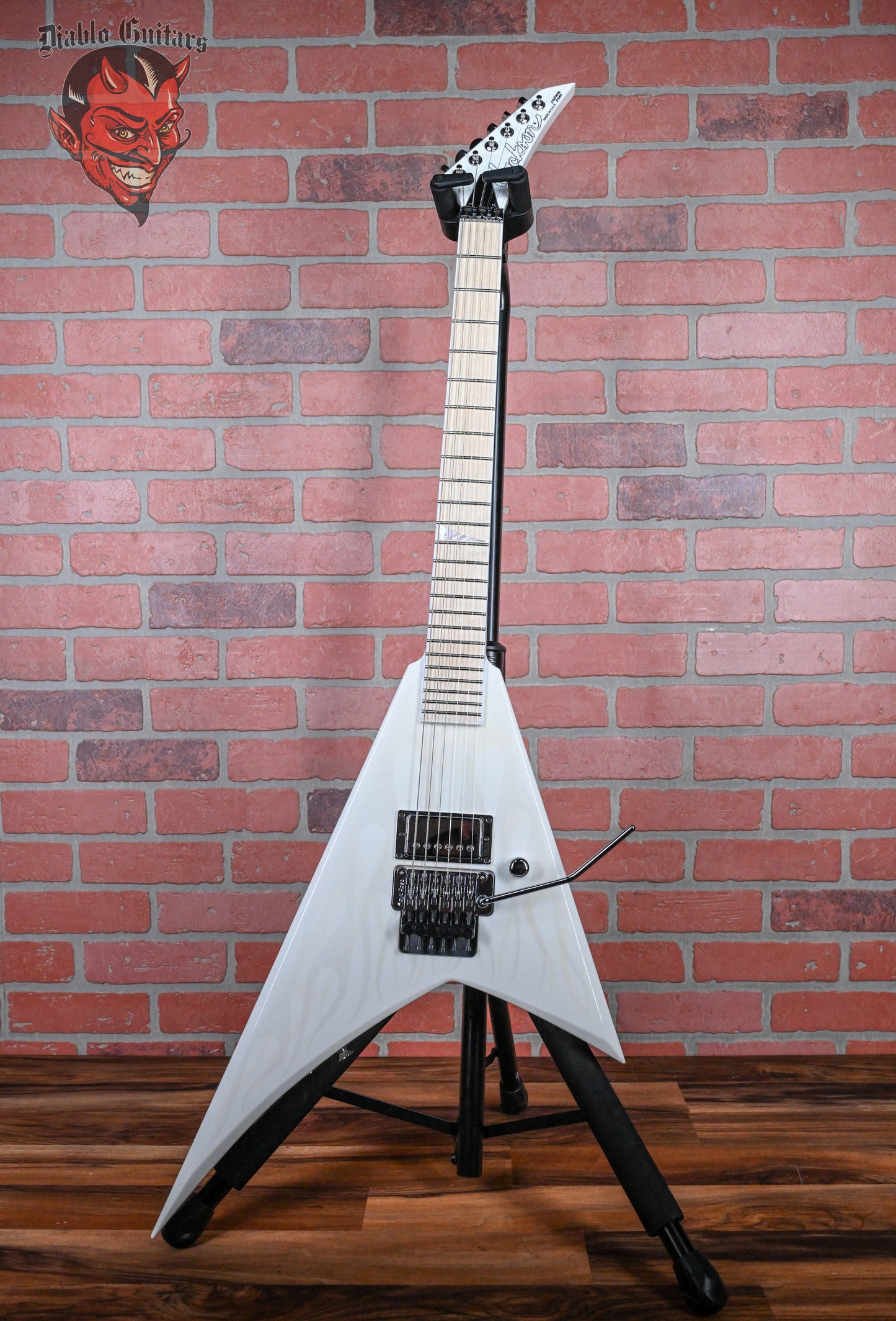 Jackson USA Custom Shop RR1 Rhoads White with Ghost Flames 2024 w/OHSC