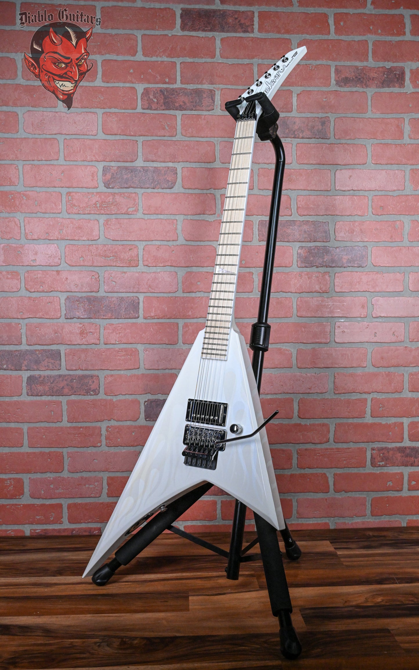 Jackson USA Custom Shop RR1 Rhoads White with Ghost Flames 2024 w/OHSC