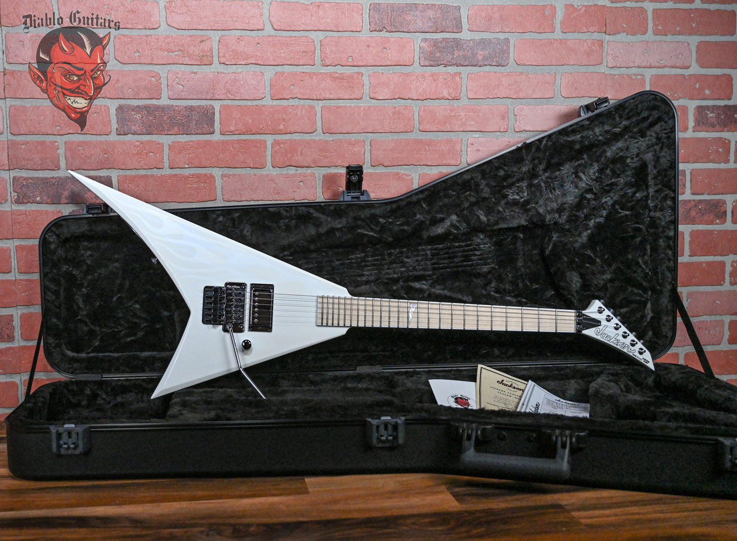 Jackson USA Custom Shop RR1 Rhoads White with Ghost Flames 2024 w/OHSC