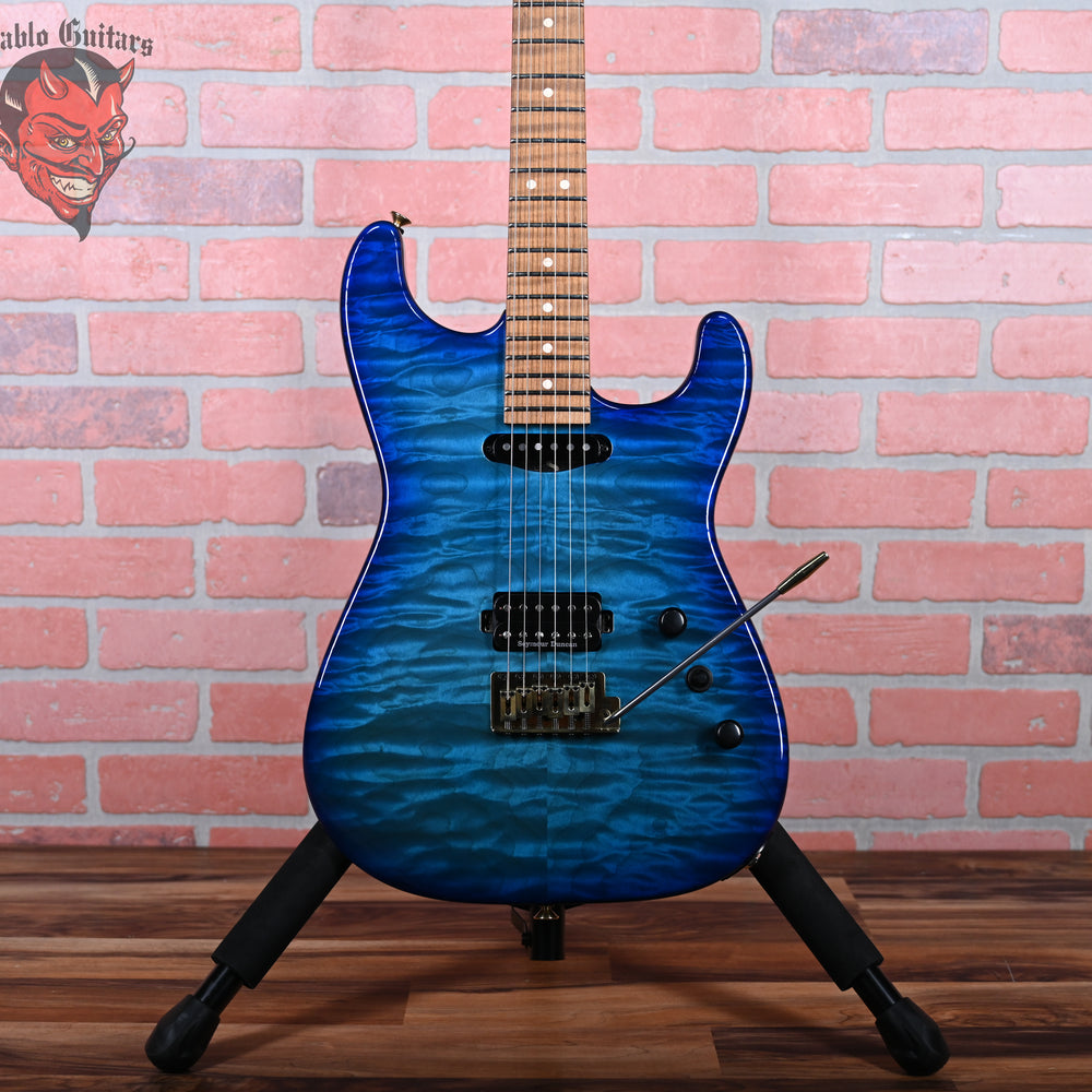 Charvel USA Custom Shop Special Edition San Dimas HS CT QMT Roasted Quilt Maple Top Chlorine Burst 2024 w/OHSC (Available Now!)