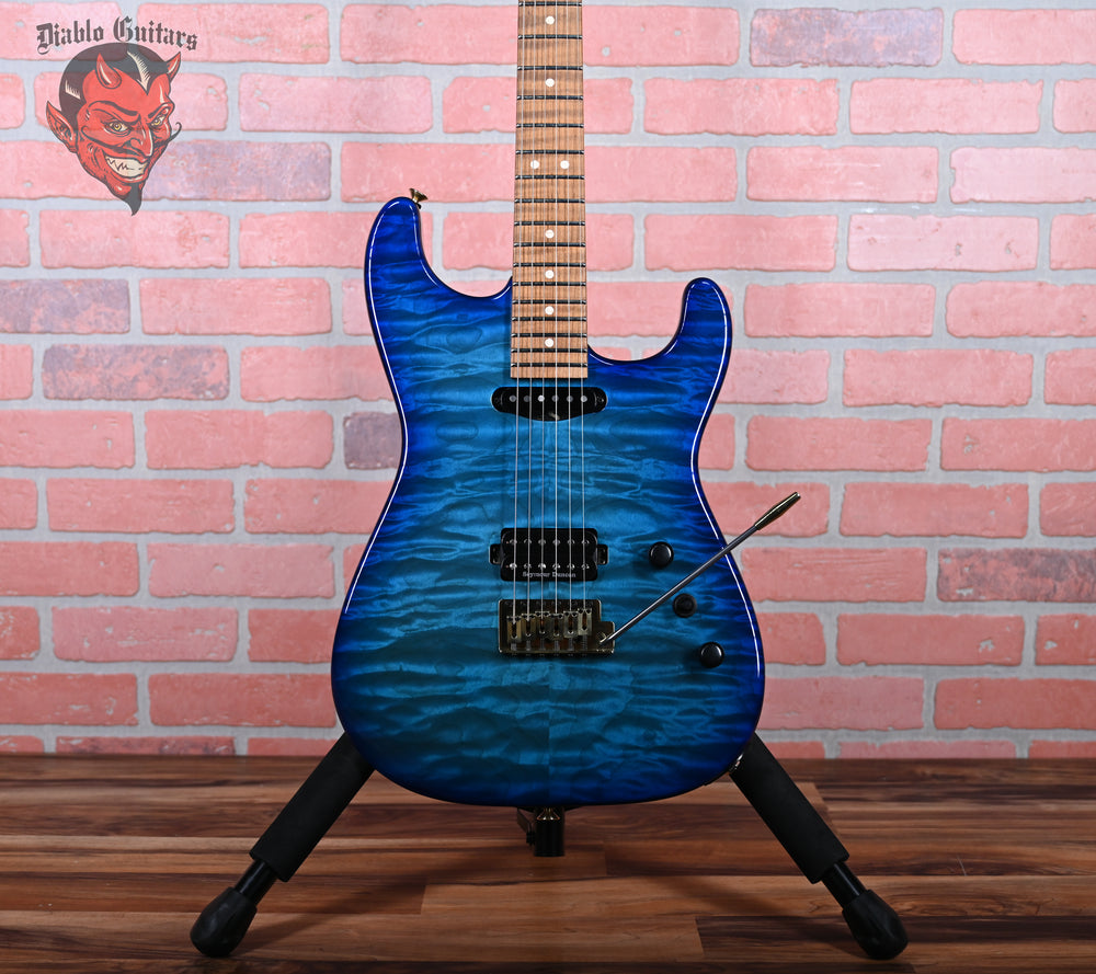 Charvel USA Custom Shop Special Edition San Dimas HS CT QMT Roasted Quilt Maple Top Chlorine Burst 2024 w/OHSC (Available Now!)