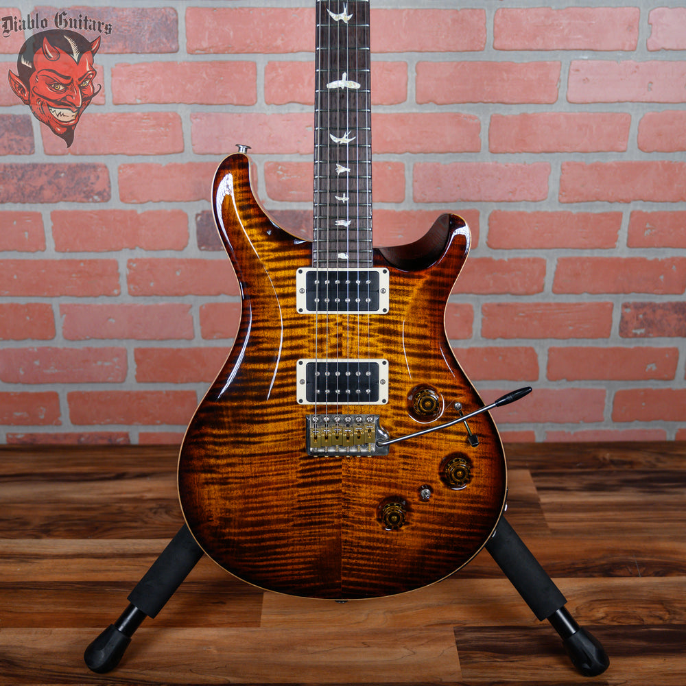 PRS Custom 24 Piezo Flame Maple Top Black Gold Wraparound Burst 2021 w/OHSC