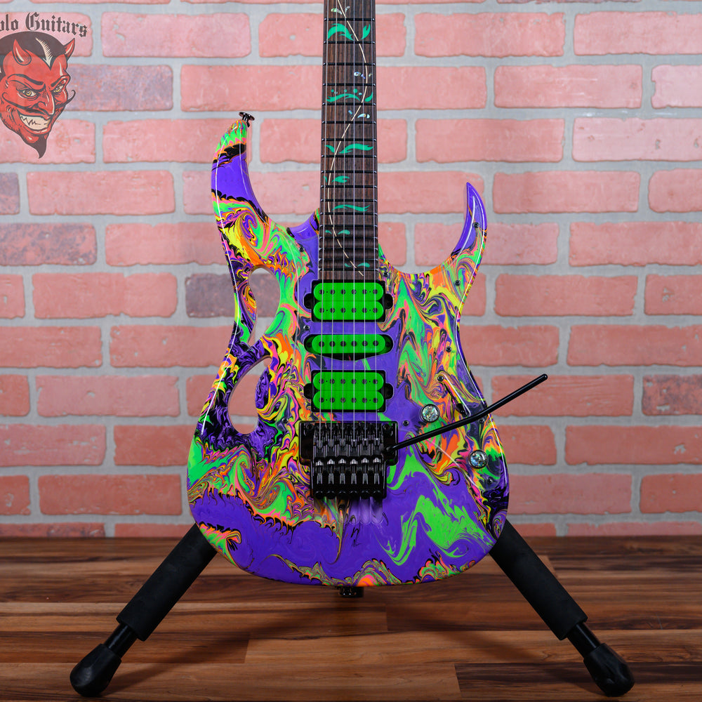 Ibanez Pia77BON Steve Vai Signature Limited Edition Brilliance of Now Hydro Dip Glow in the Dark Japan 2023 w/OHSC