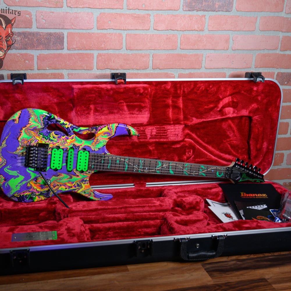 Ibanez Pia77BON Steve Vai Signature Limited Edition Brilliance of Now Hydro Dip Glow in the Dark Japan 2023 w/OHSC