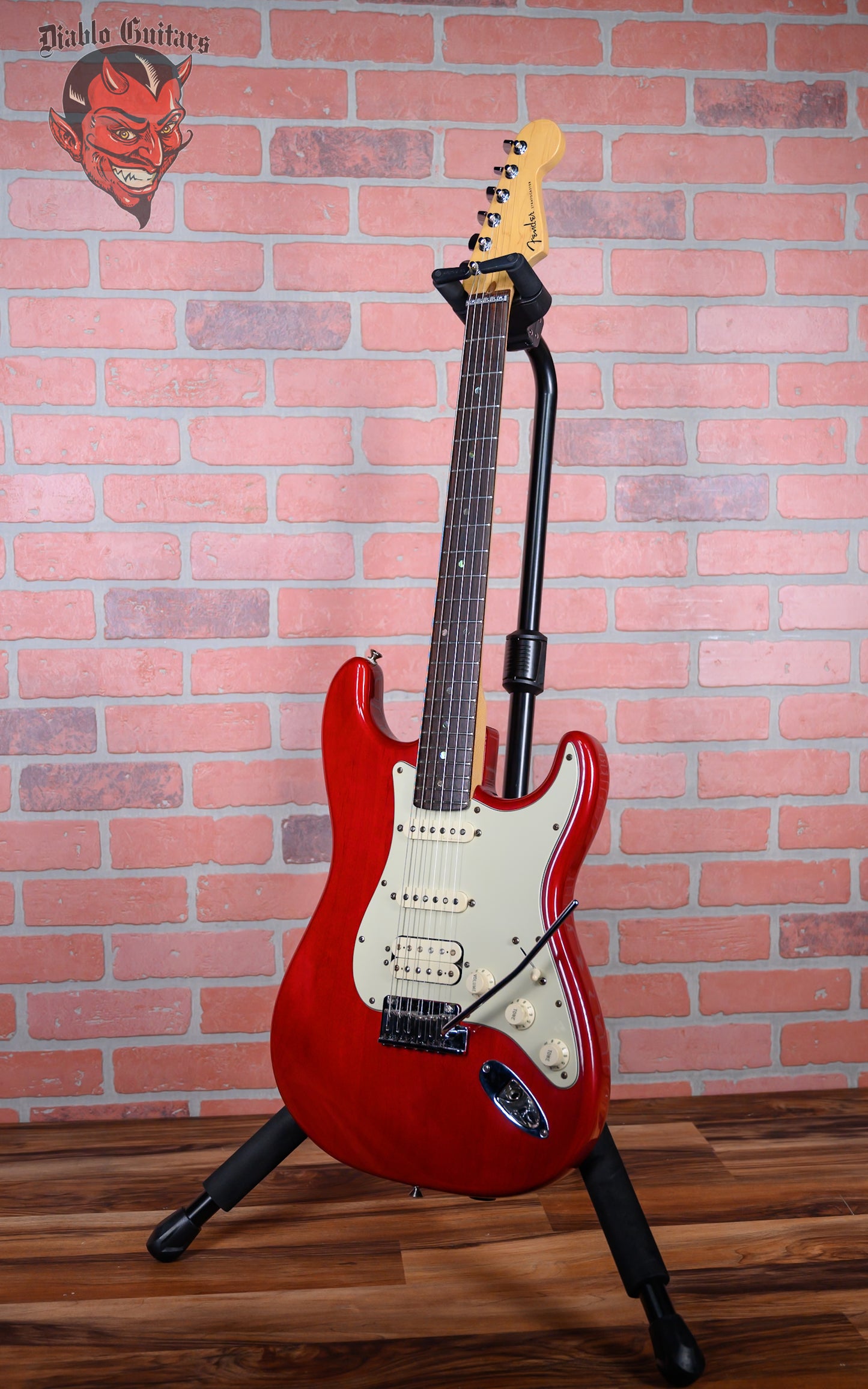 Fender American Deluxe Fat Stratocaster HSS with Rosewood Fretboard Crimson Transparent 1999 w/OHSC