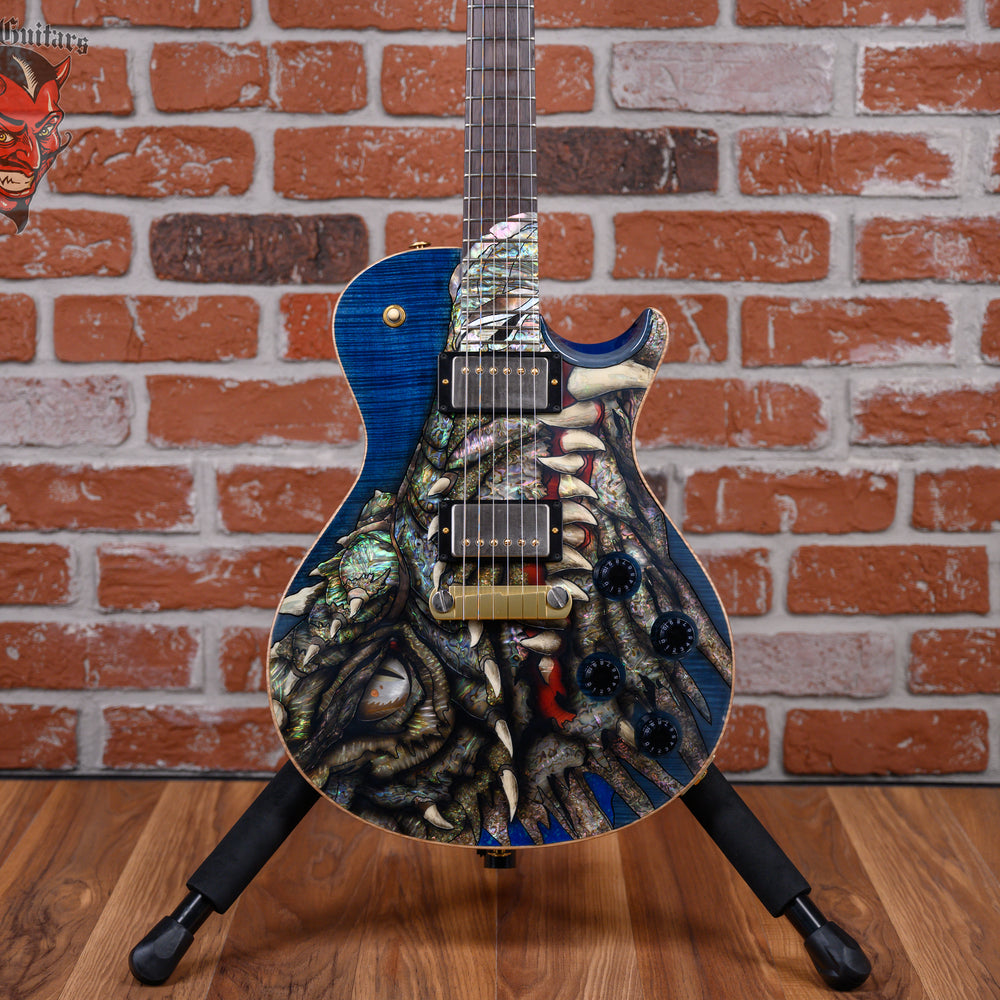 PRS Dragon 2002 Series #32 Curly Maple Top Whale Blue w/Brazilian Rosewood Neck 2002 w/OHSC