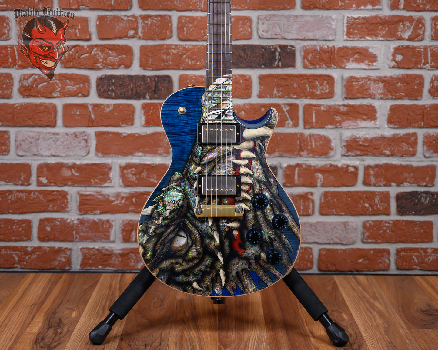 PRS Dragon 2002 Series #32 Curly Maple Top Whale Blue w/Brazilian Rosewood Neck 2002 w/OHSC