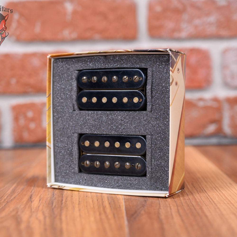 
                      
                        Bare Knuckle PG Blues Humbucker Set Aged Black Aged Nickel Screws 50mm Standard Spacing Alnico 2 Magnets
                      
                    