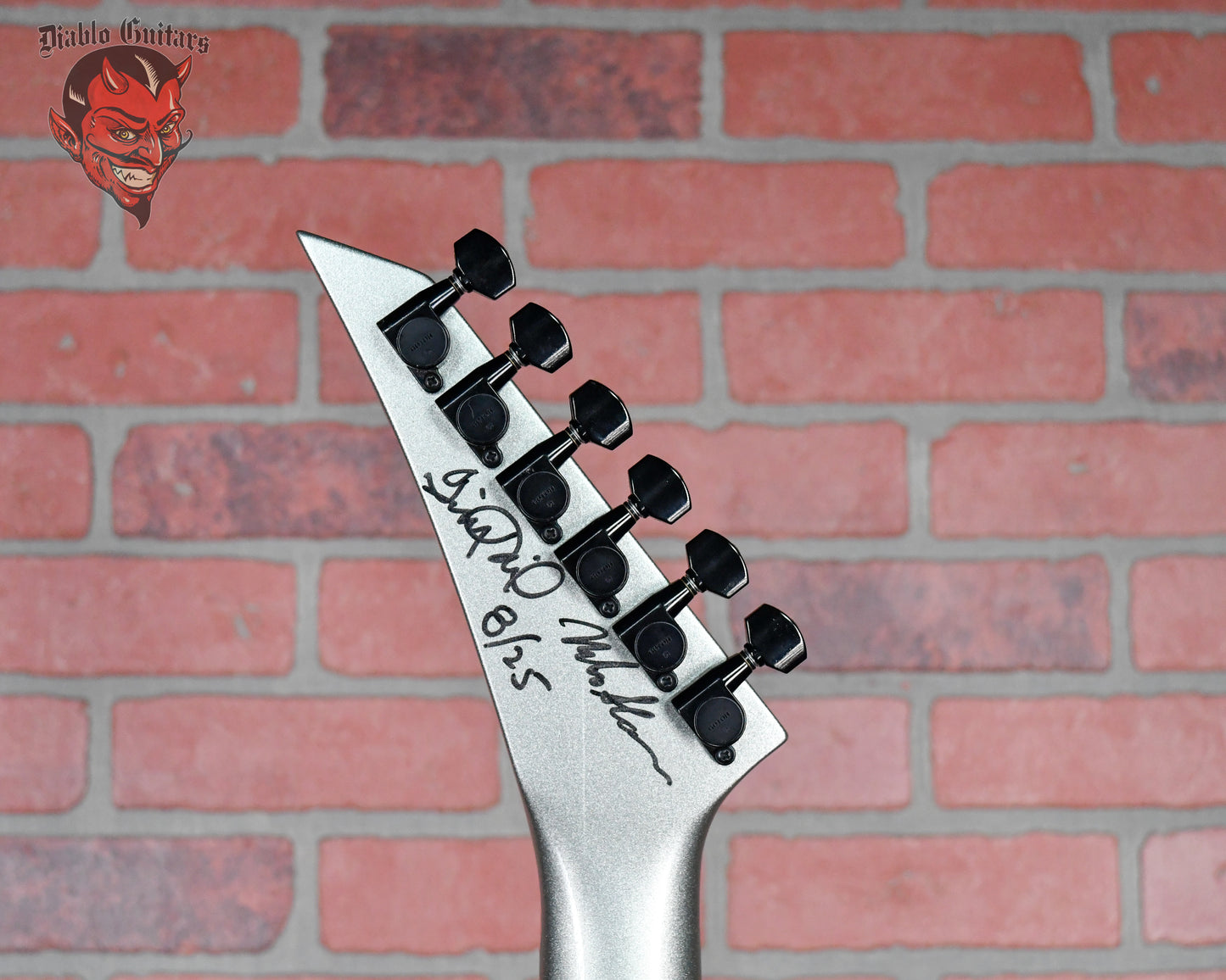 Jackson USA Custom Shop 25th Anniversary Double Rhoads King V #8 of 25 Mercedes Silver 2005 w/OHSC