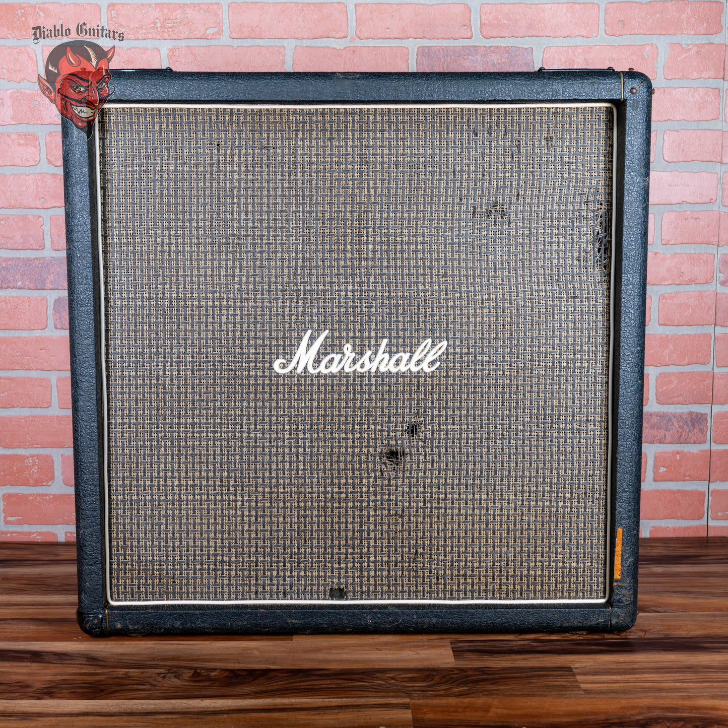 Marshall 1986B 4x12" Cabinet 1976 Black w/ Checkerboard Grill