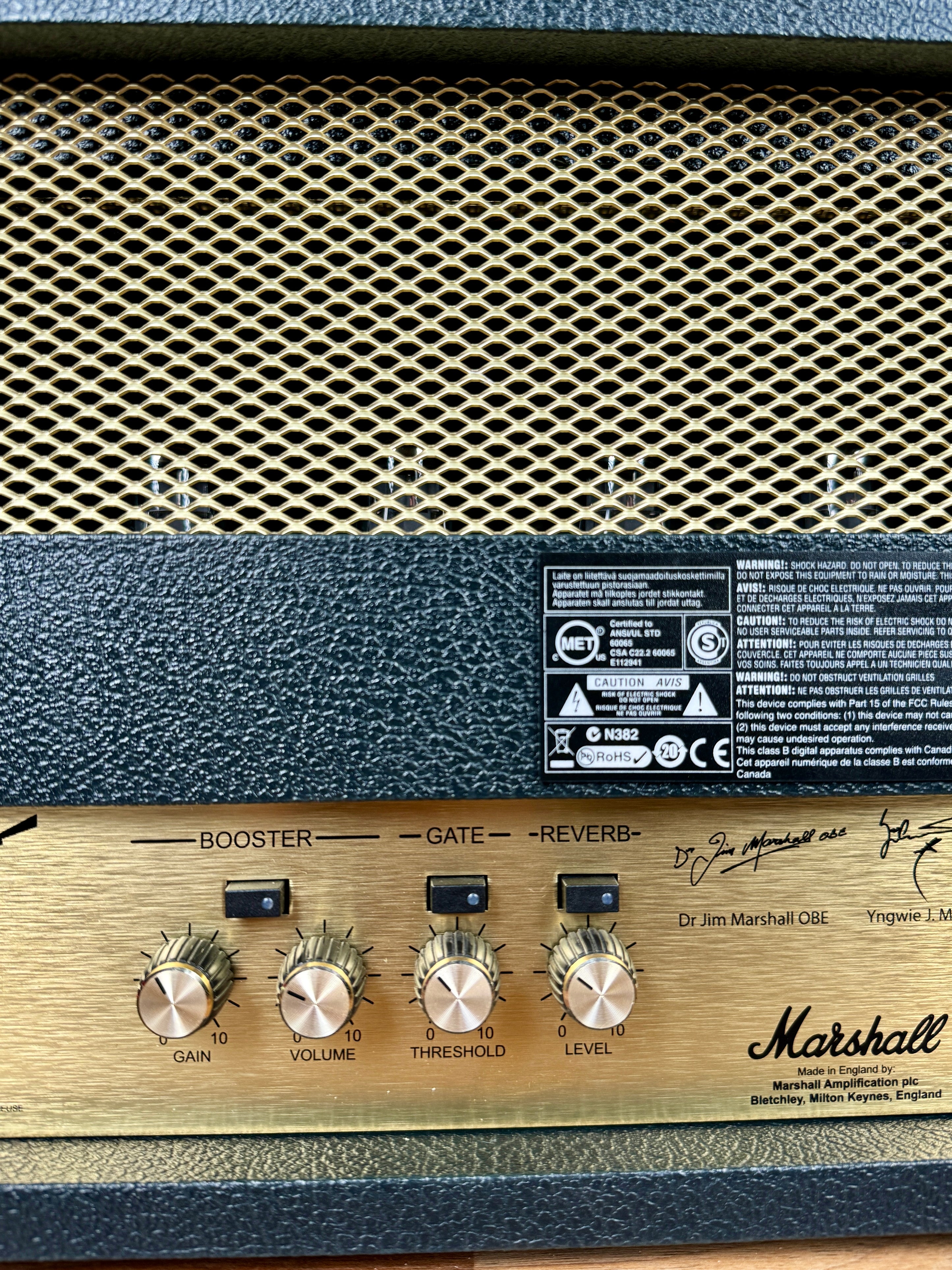 Marshall YJM100 Yngwie Malmsteen Signature 2-Channel 100-Watt Guitar Amp Head 2011 Black WIth Amp Cover, FootSwitch, Manual & Cable