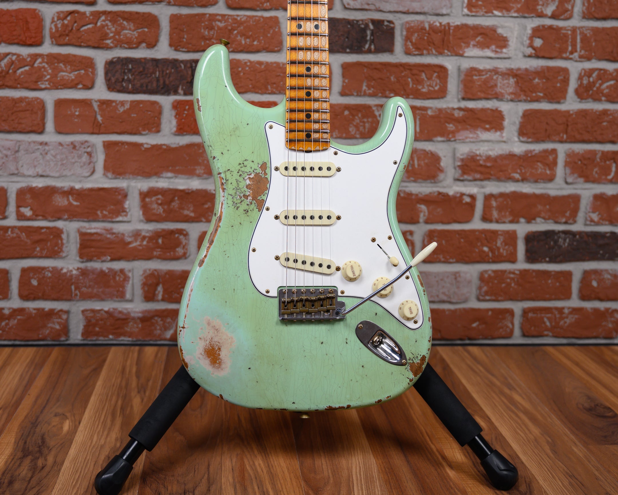 ギター SurfGreen Relic LaquerFinishStratocaster Fender Heavy Relic 1962 Stratocaster Aged Surf Green #R90963 | USA