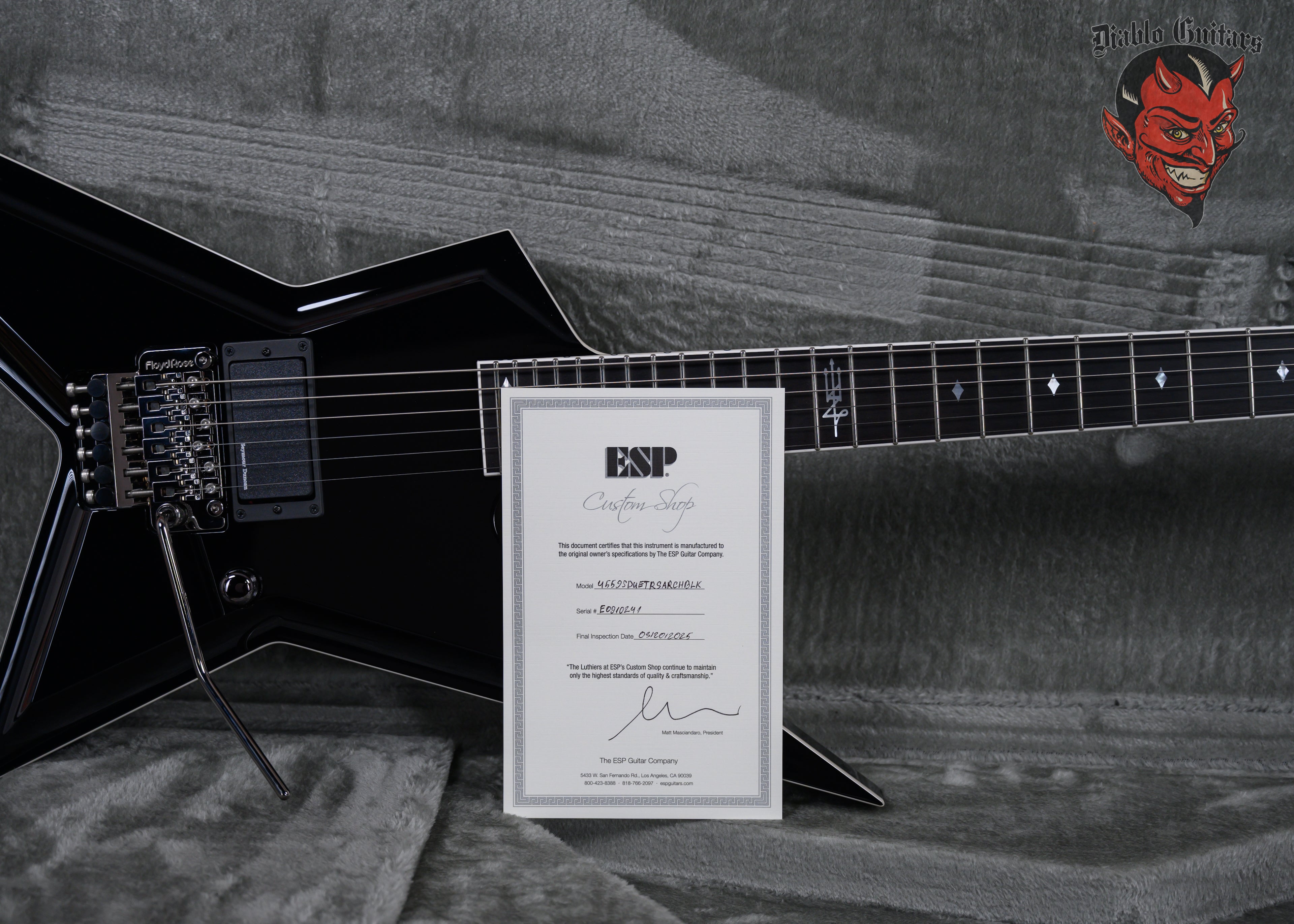 ESP Custom Shop Sammy Duet Signature Arch Top RS FR Black 2025 w