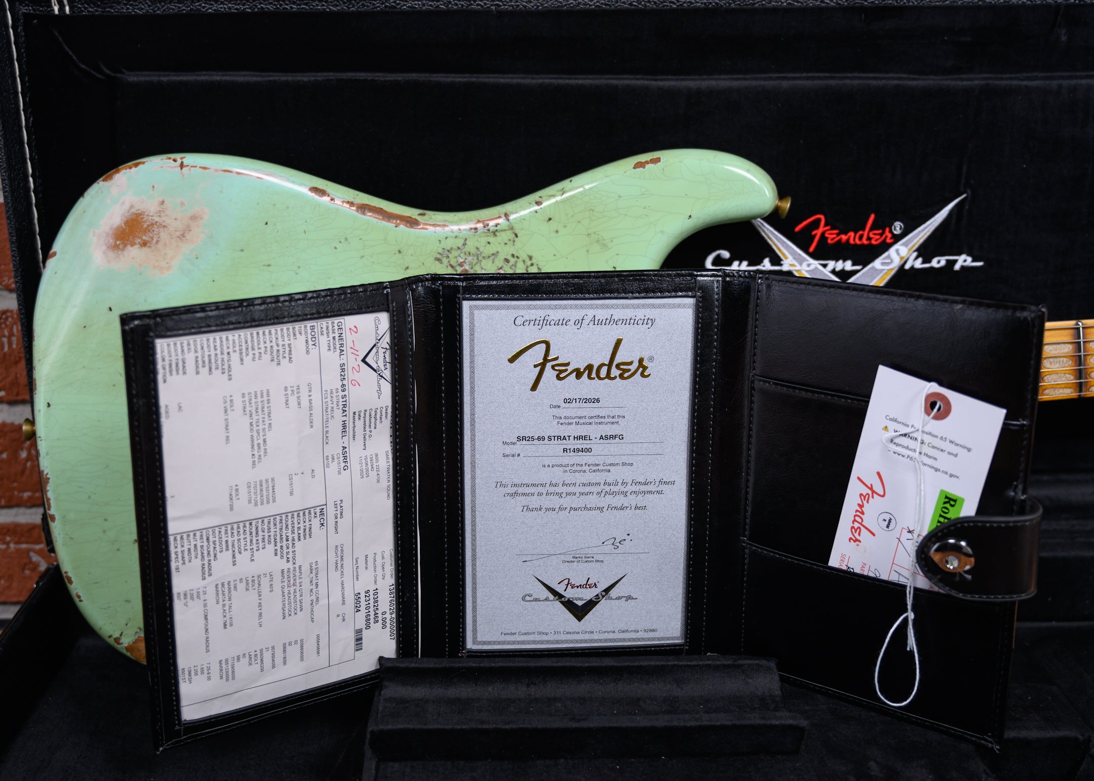 Fender Custom Shop SR25-69 Stratocaster Heavy Relic Aged Surf