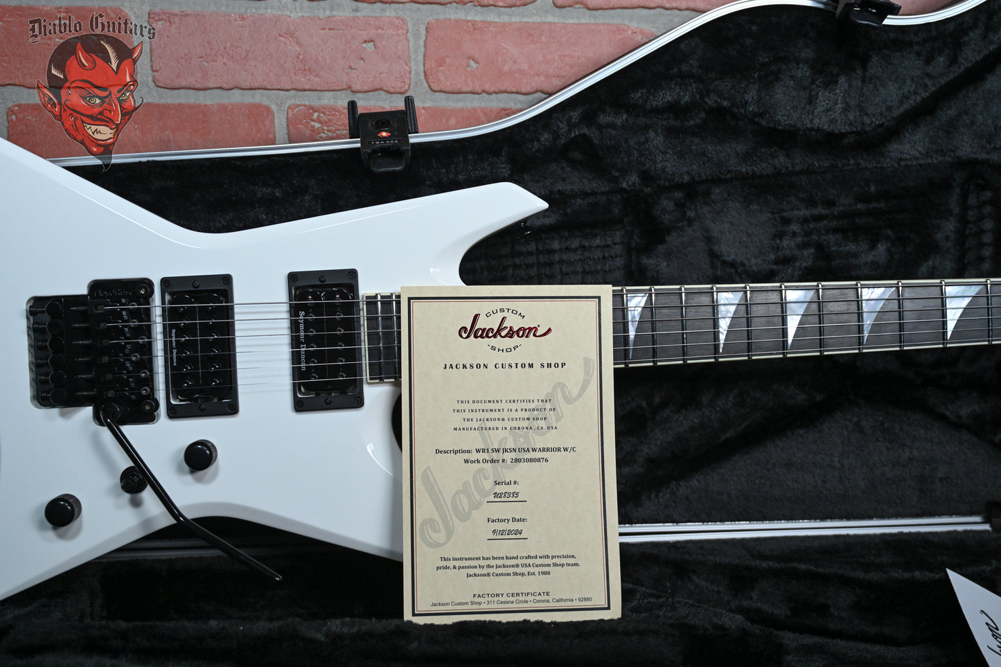 Jackson  USA Custom Shop WR1 Warrior Snow White 2024 w/OHSC